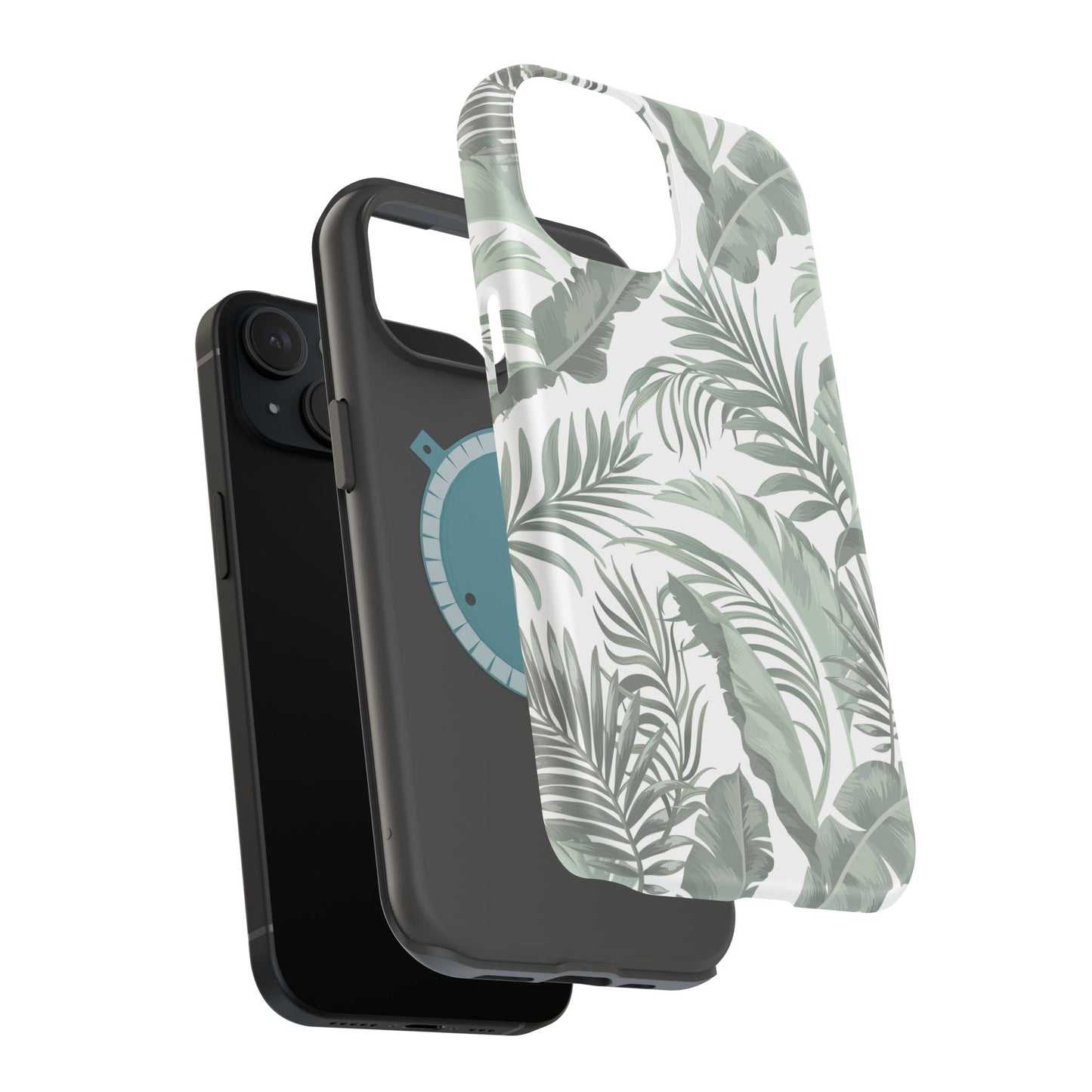Tropical Leaf White Magnetic Tough Cases