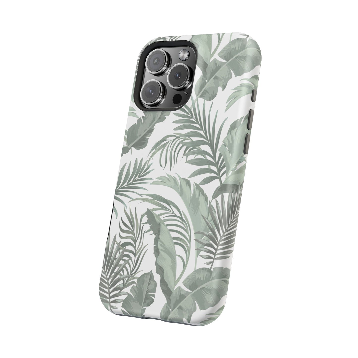 Tropical Leaf White Magnetic Tough Cases