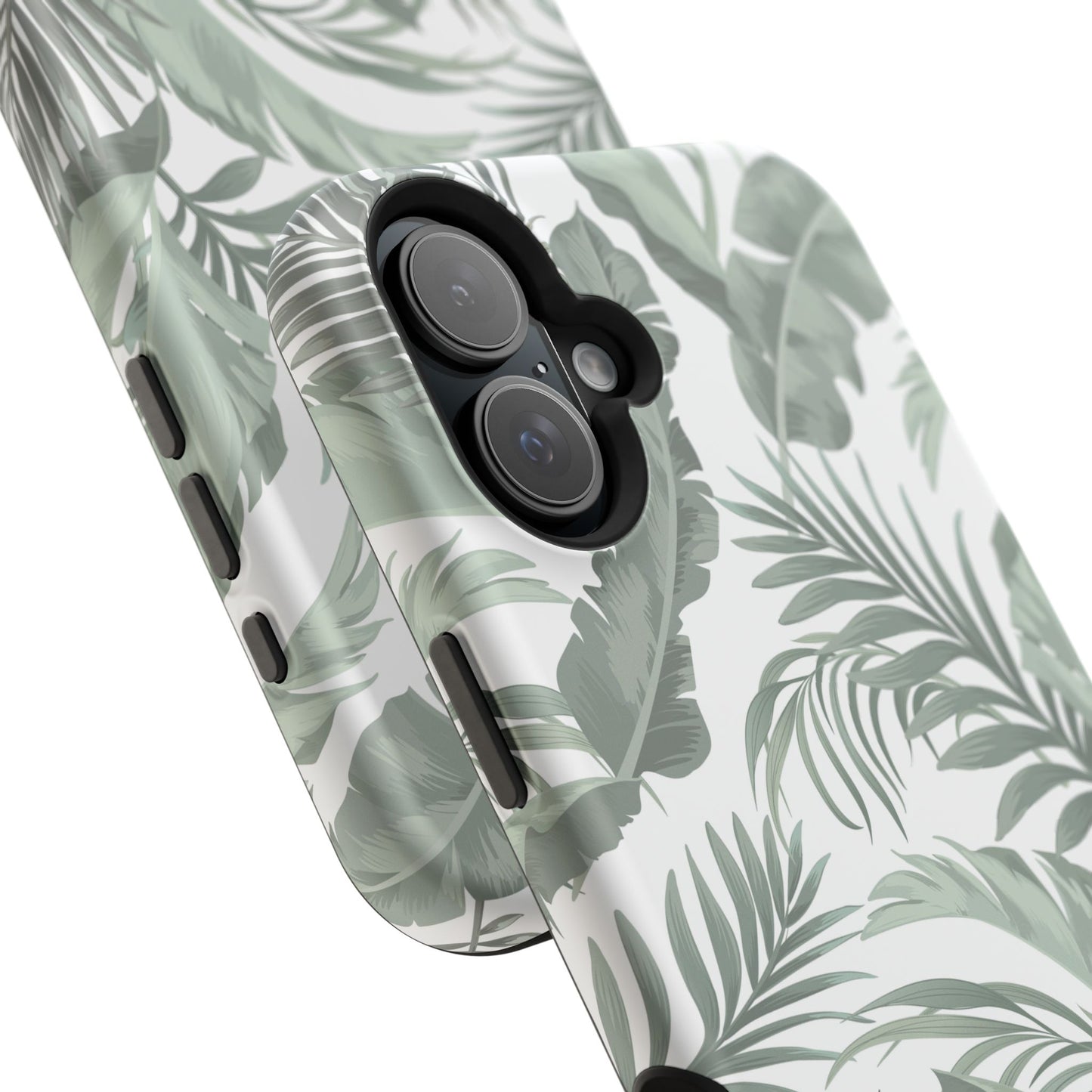 Tropical Leaf White Magnetic Tough Cases