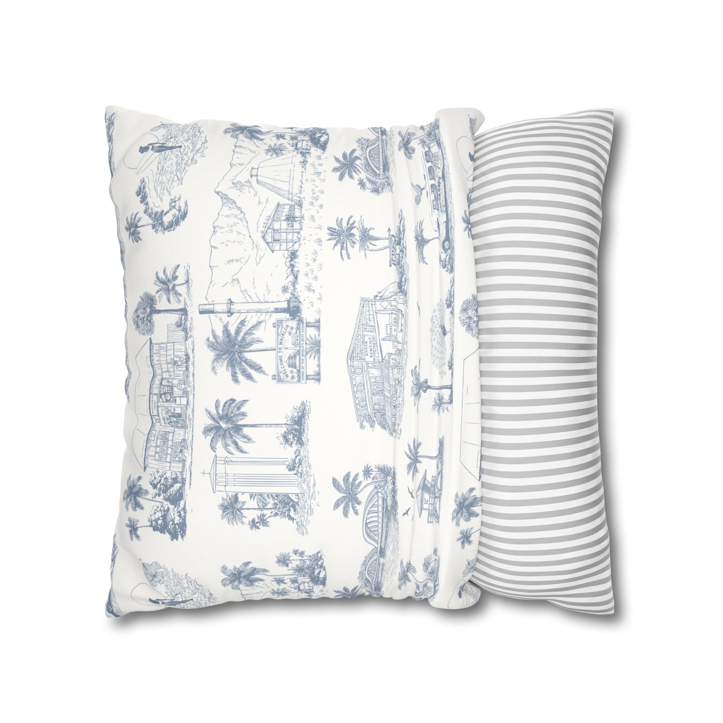 North Shore Faux Suede Pillowcase White without filler