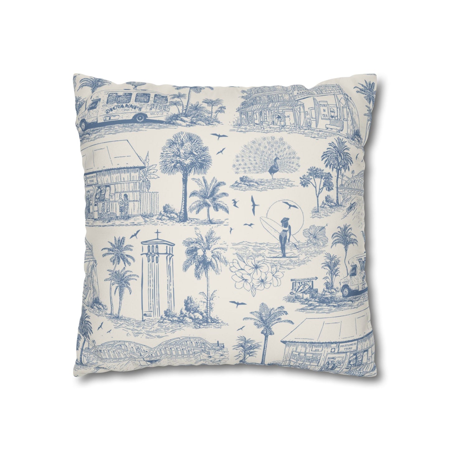 North Shore Faux Suede Pillowcase Cream without filler