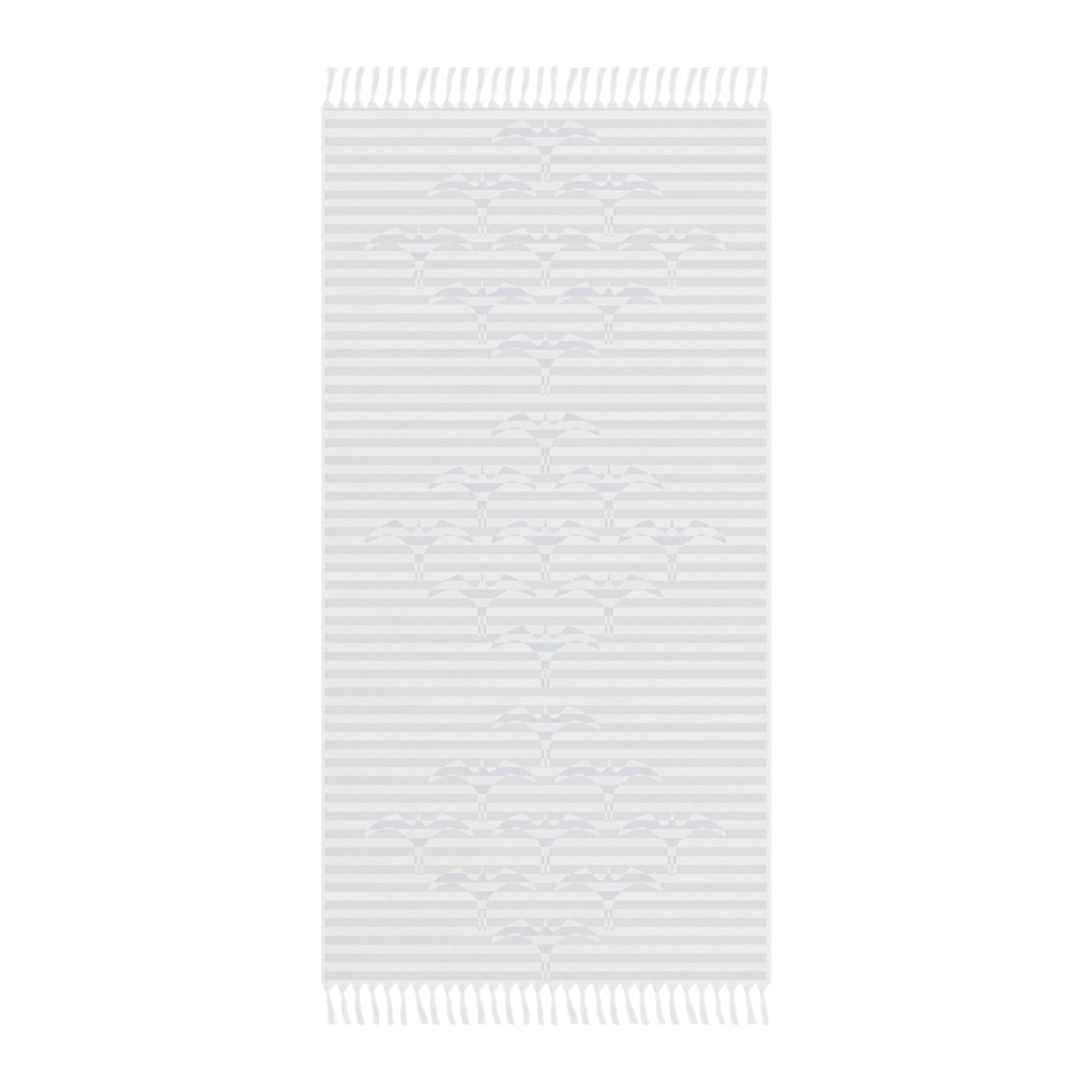 Stripe Iwa Bird Beach Cloth Towel gray