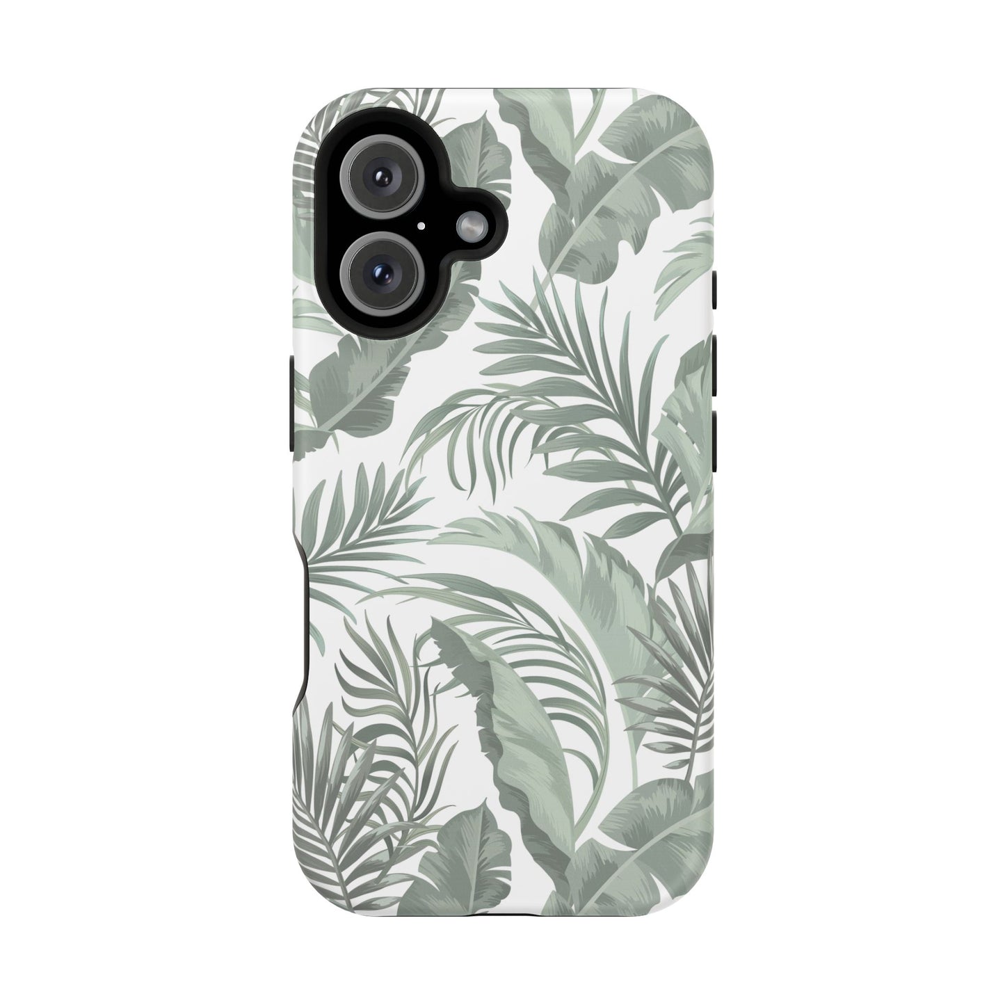 Tropical Leaf White Magnetic Tough Cases