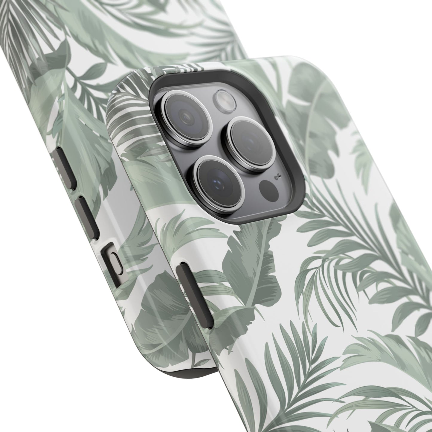 Tropical Leaf White Magnetic Tough Cases