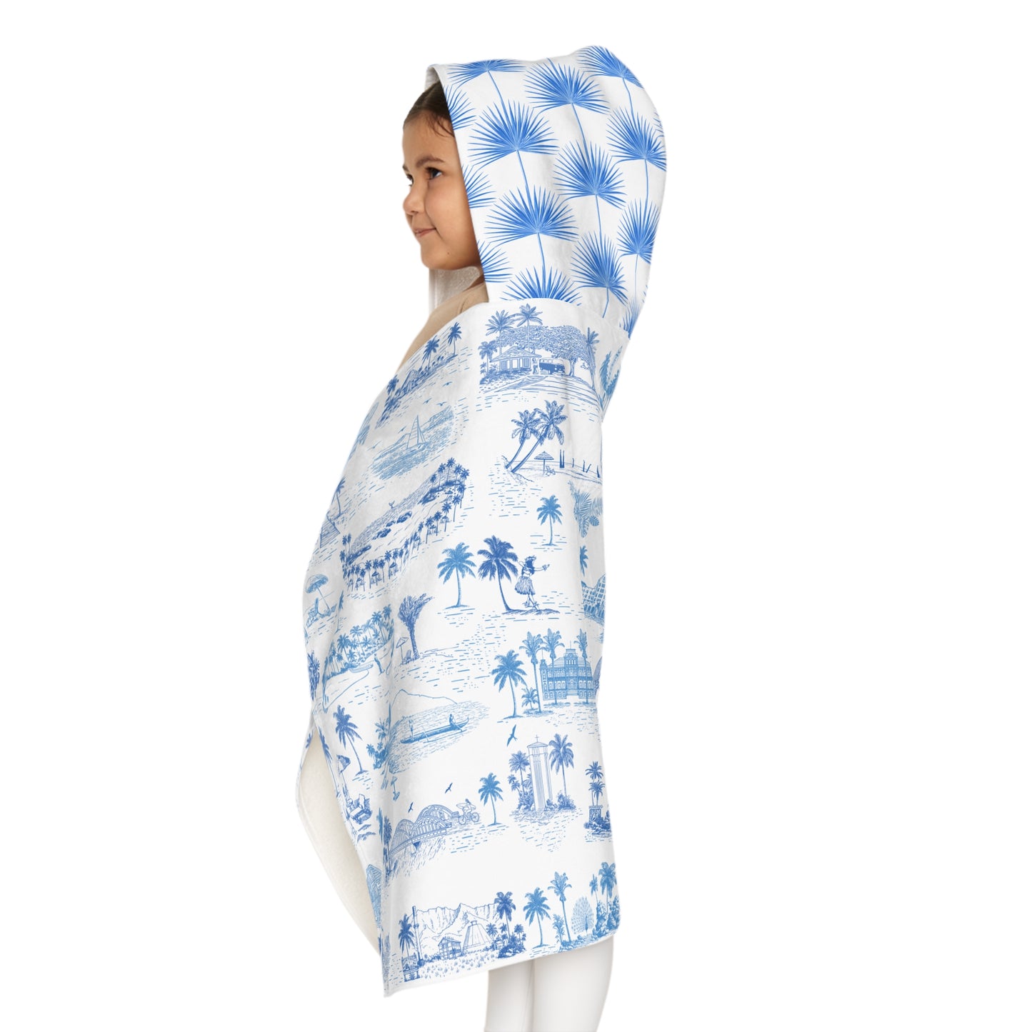 Oahu Fan Palm Youth Hooded Towel