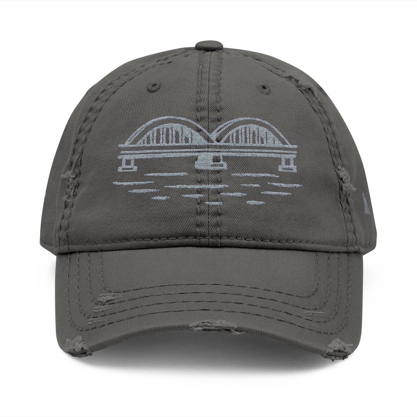 Distressed Rainbow Bridge Embroidered Hat