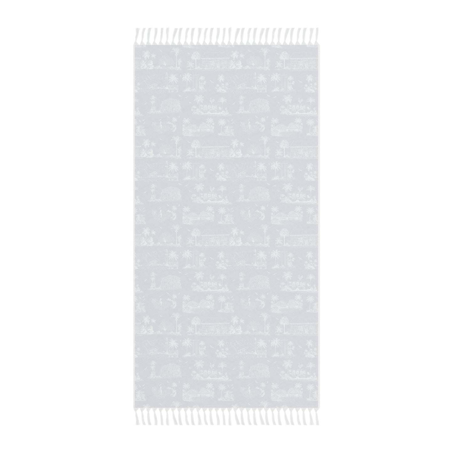 North Shore Boho Beach Cloth Towel Light Blue