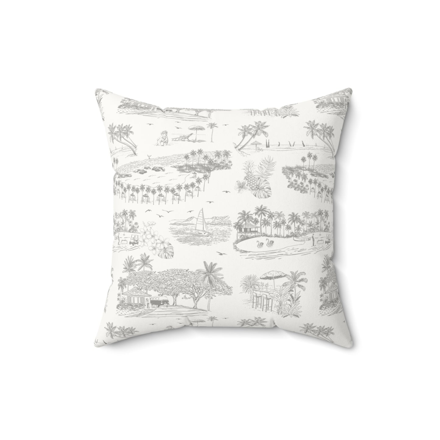 Ko Olina Faux Suede Pillow with filler