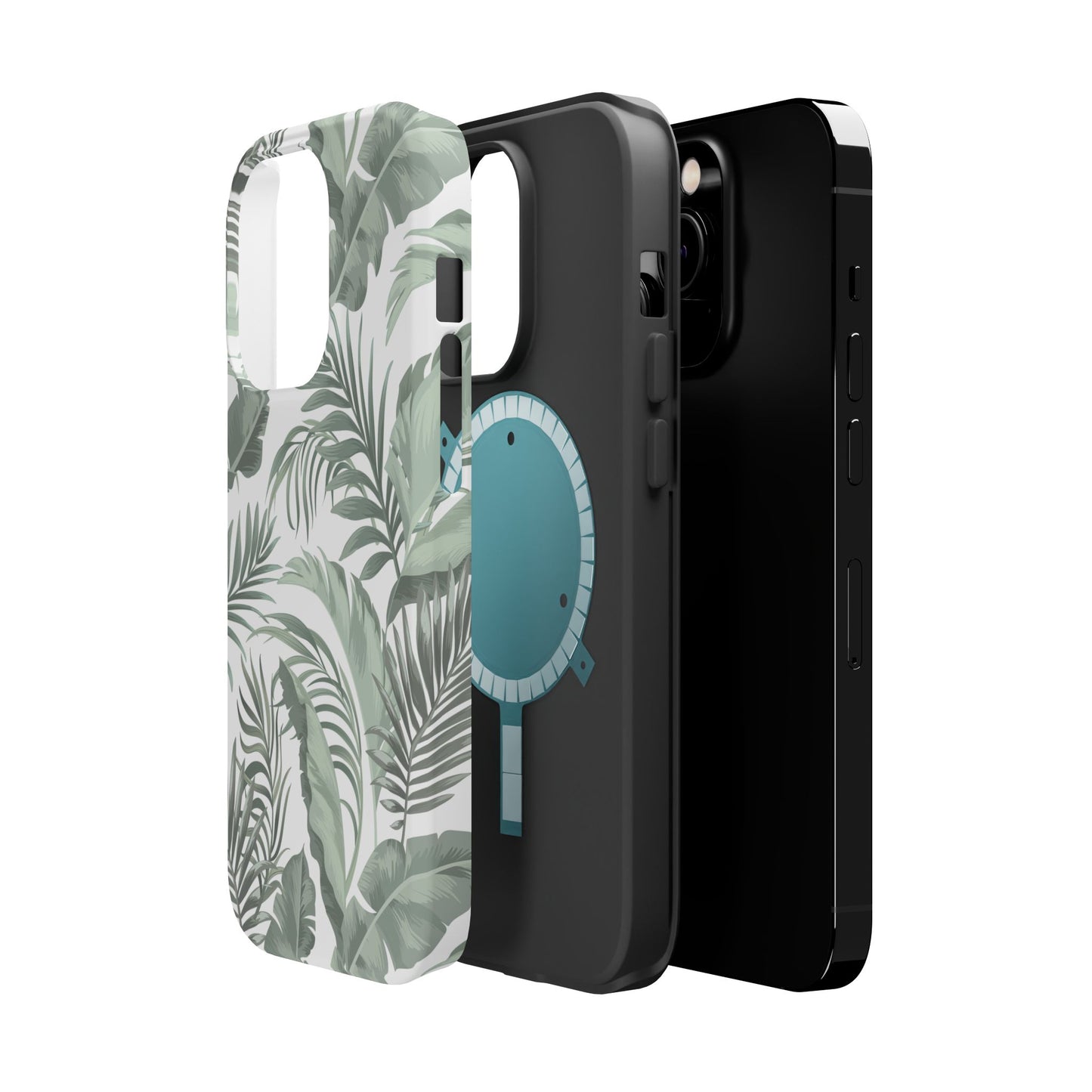 Tropical Leaf White Magnetic Tough Cases