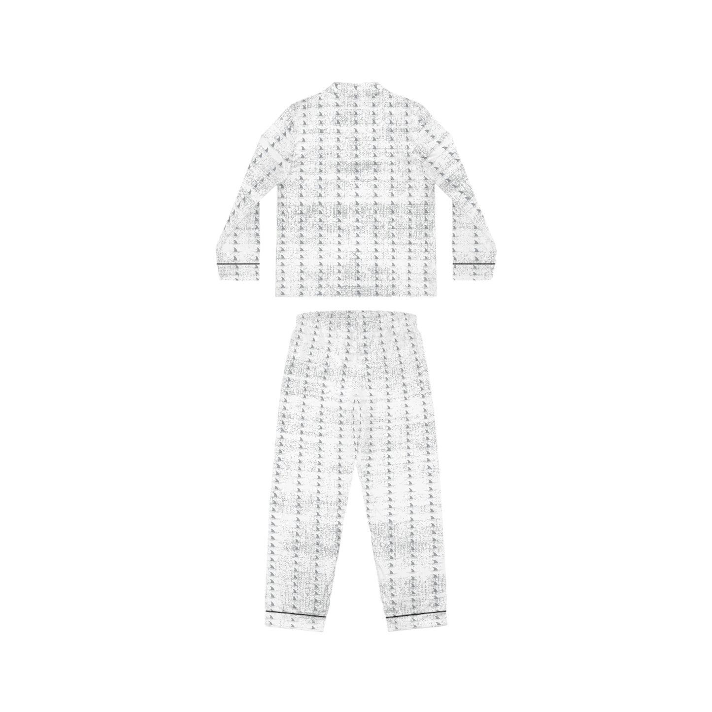White Shark Fin Satin Pajamas