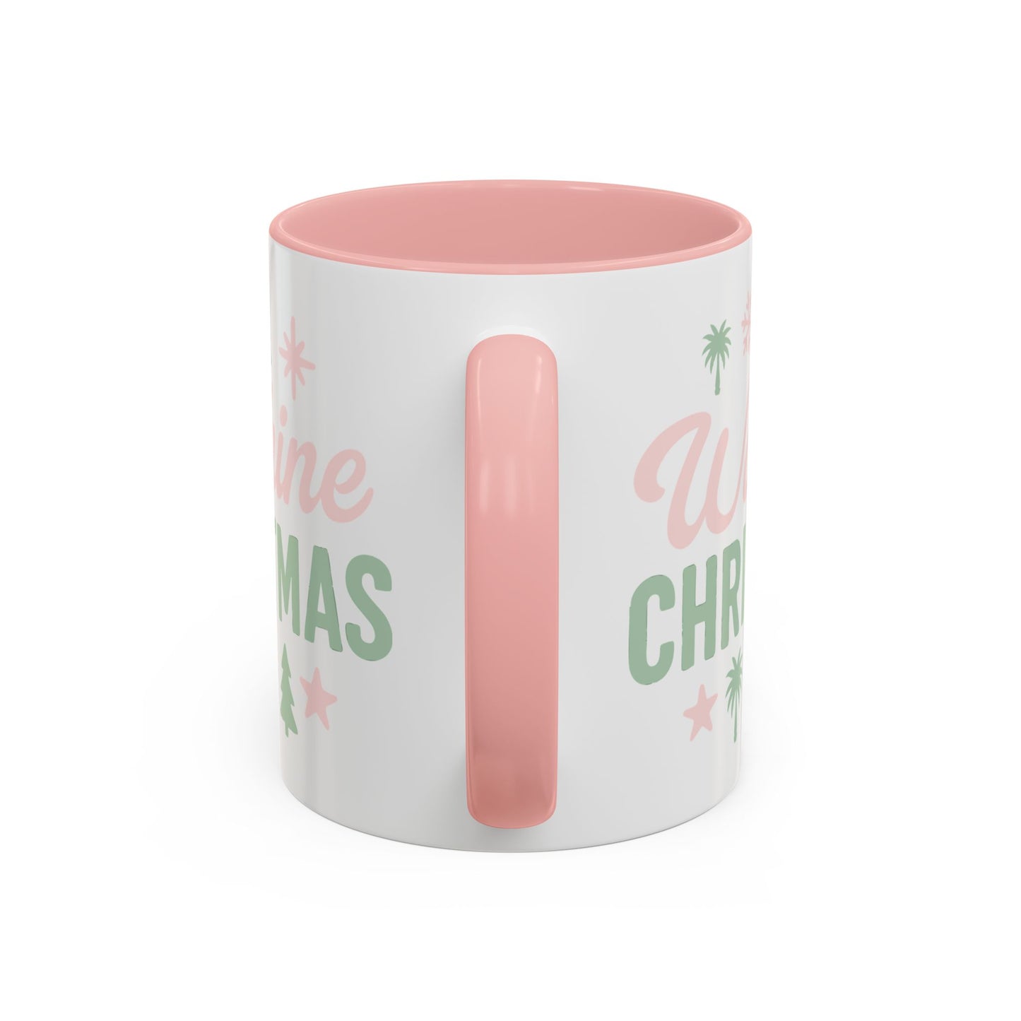 Wahine Christmas Coffee Mug — Pink & Green Holiday Coffee Cup (11/15oz)