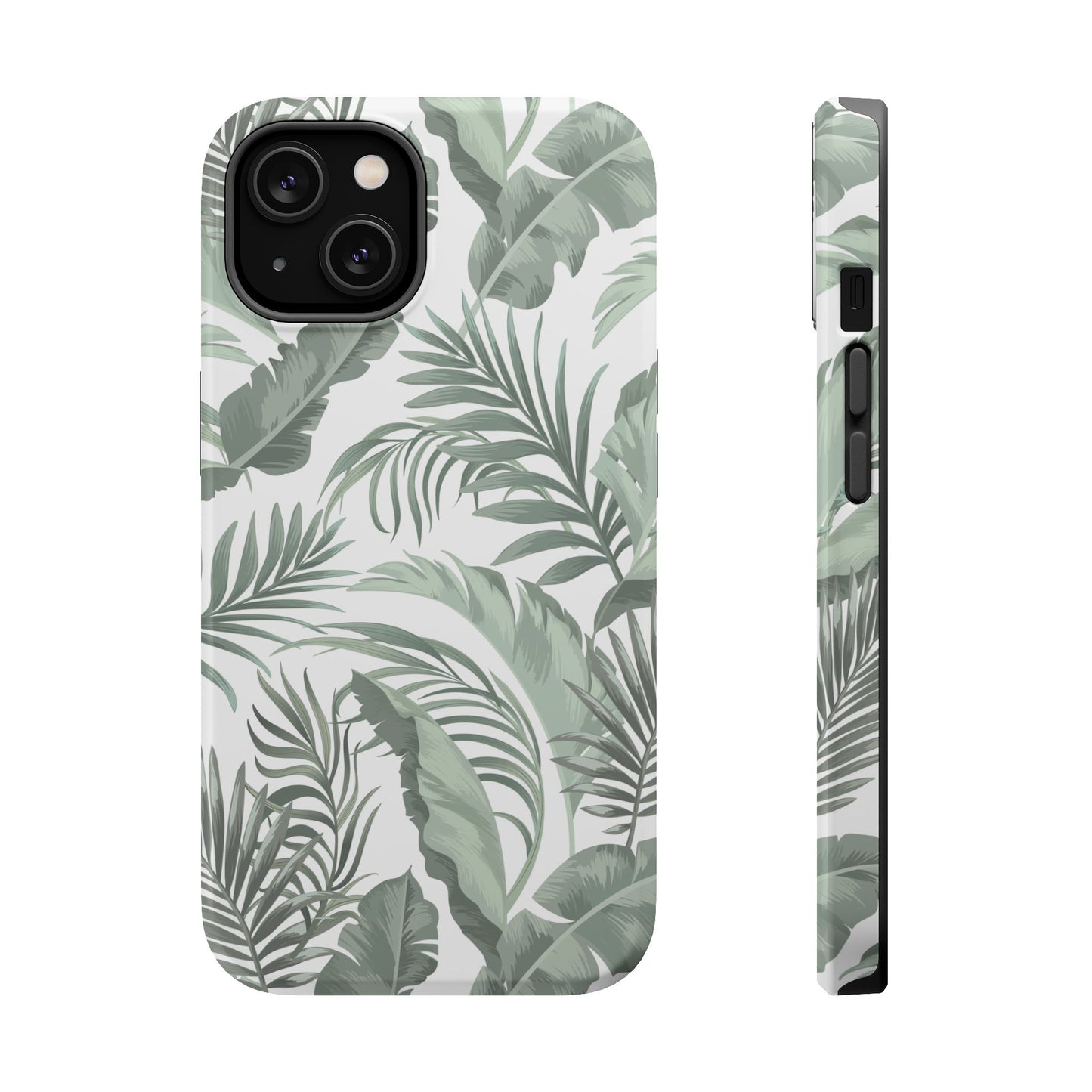 Tropical Leaf White Magnetic Tough Cases