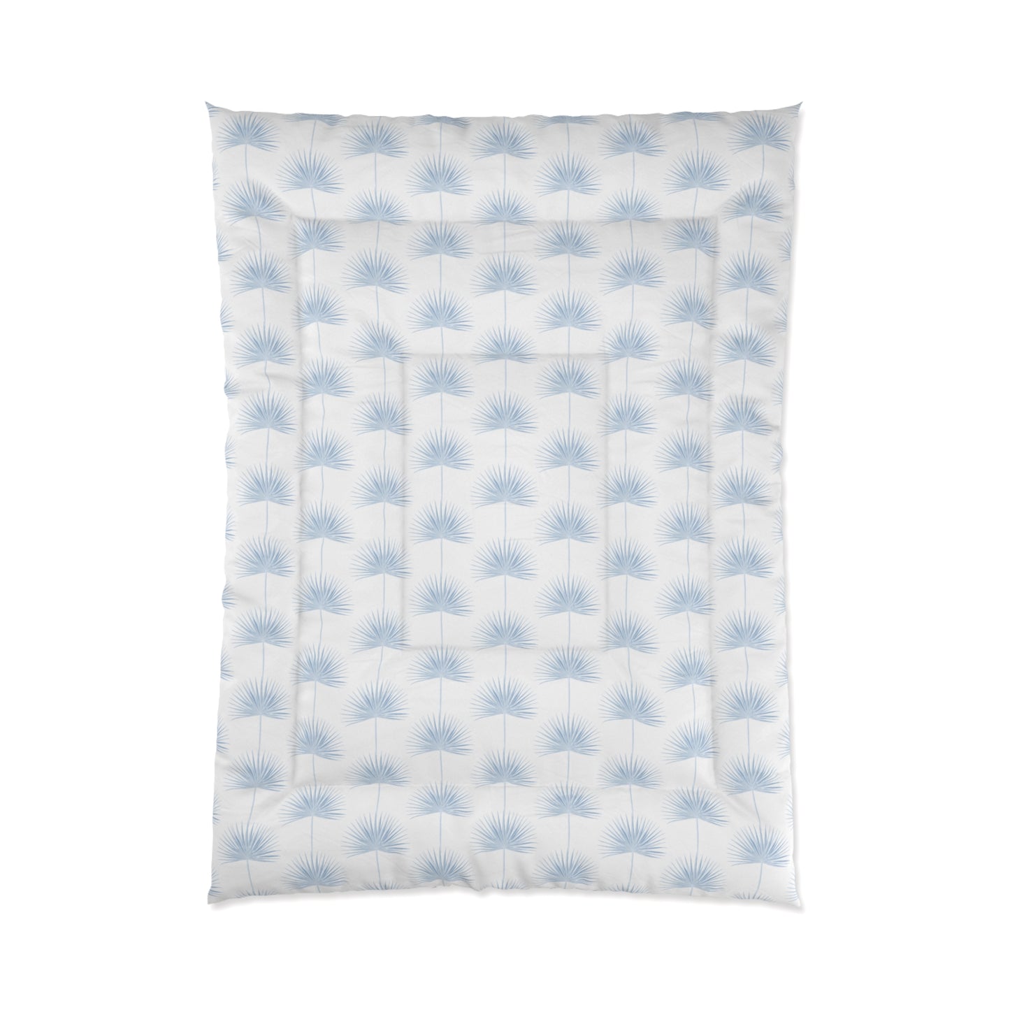 Fan Palm Comforter White/blue