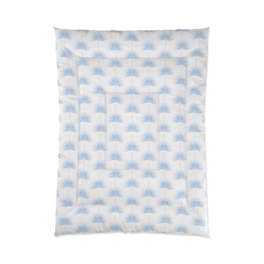 Fan Palm Comforter White/blue