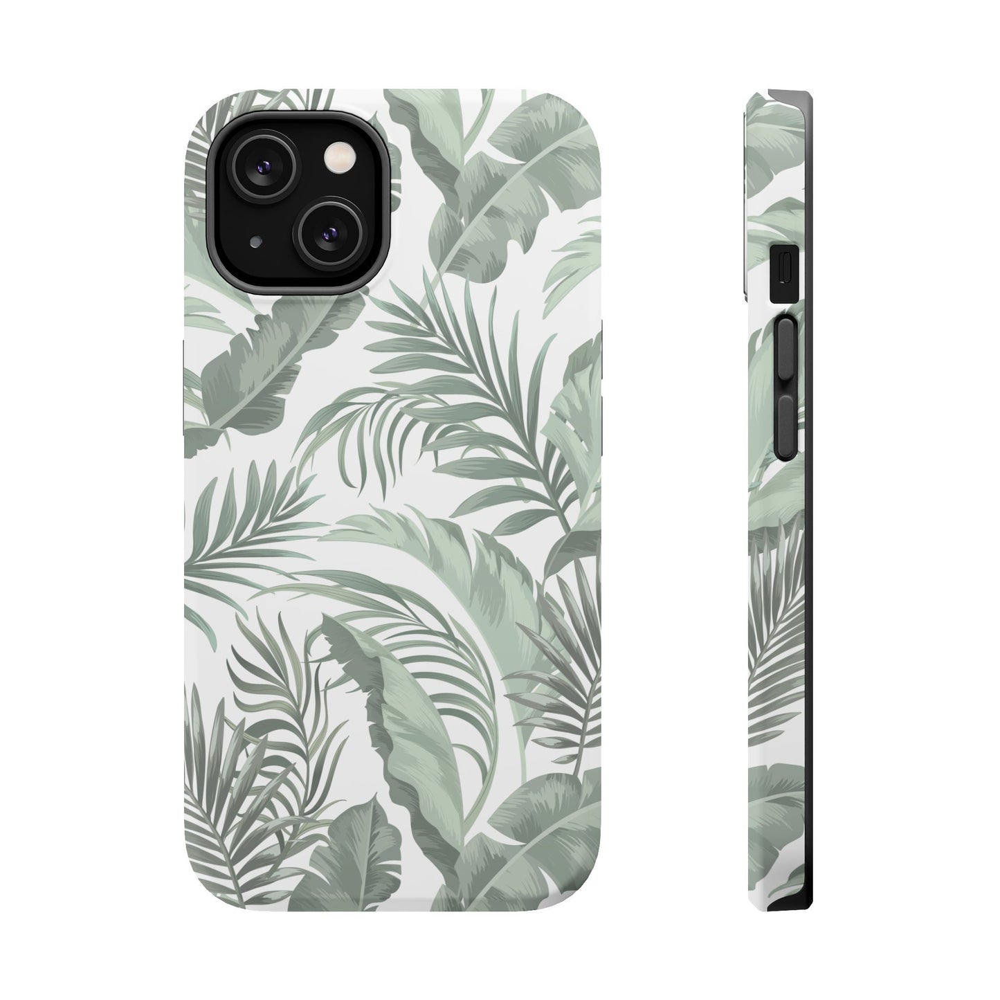 Tropical Leaf White Magnetic Tough Cases