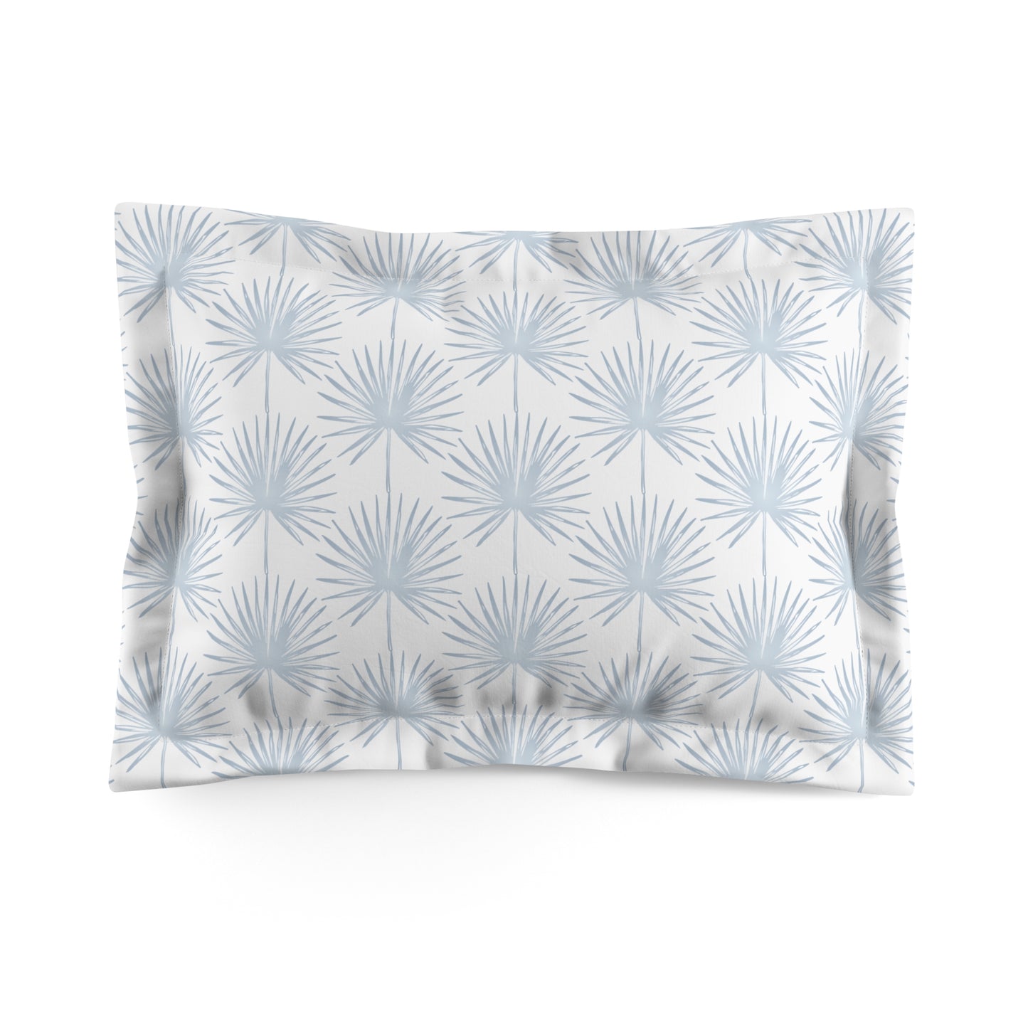 Blue Fan Palm Microfiber Pillow Sham
