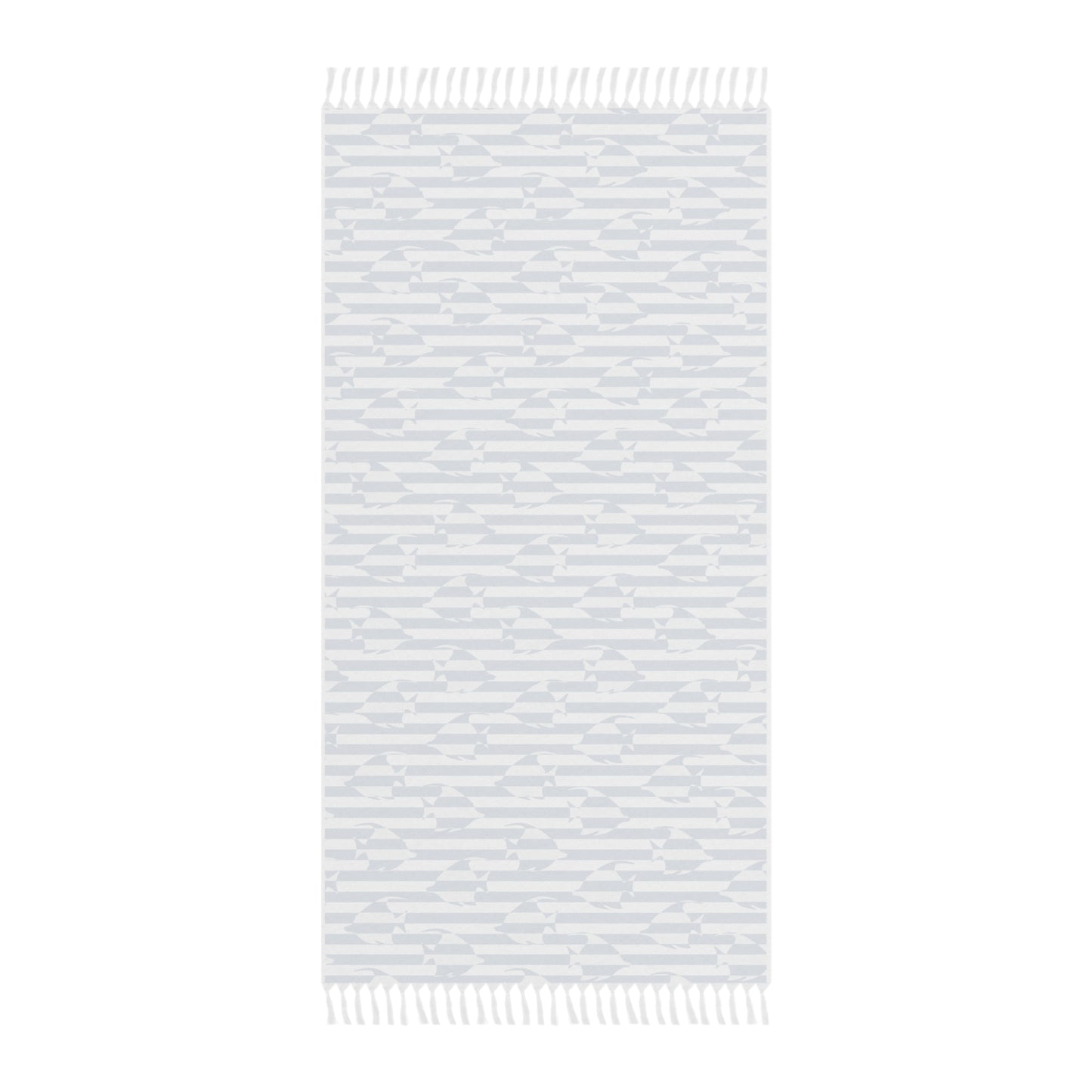Stripe Fish Beach Towel Blue