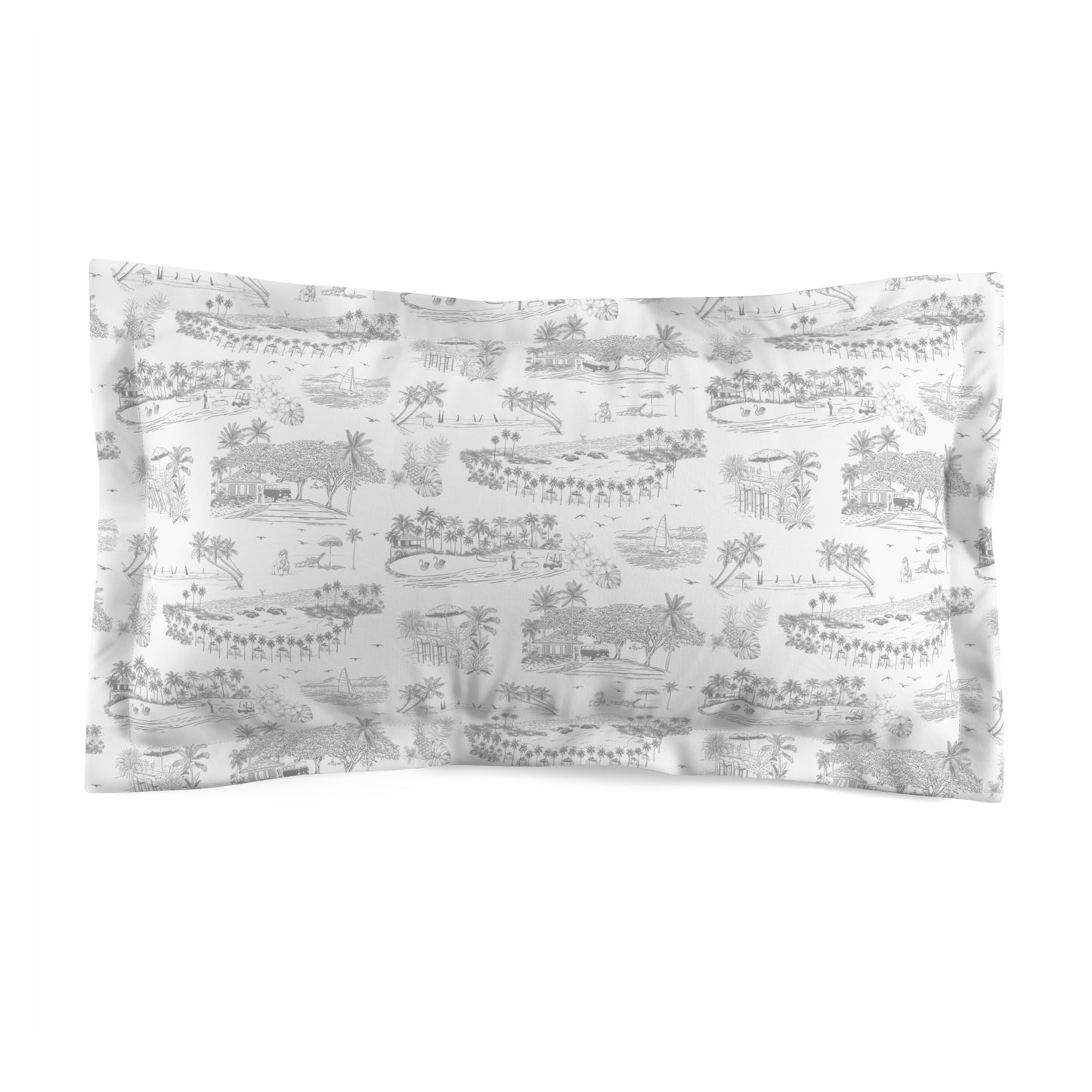 Ko Olina Pillow Sham white, gray