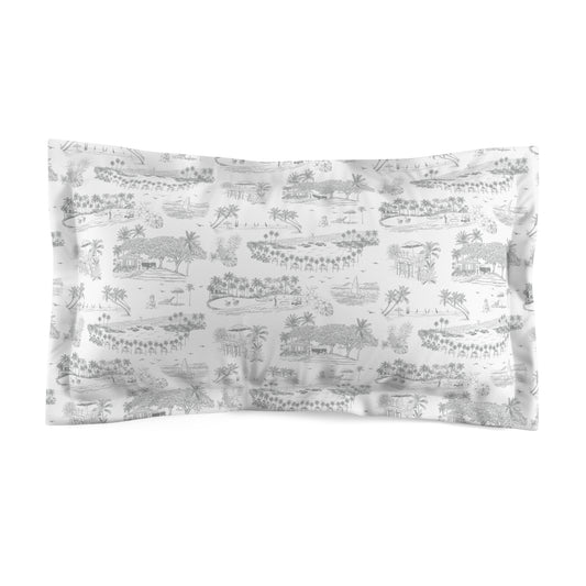 Ko Olina Pillow Sham white, gray
