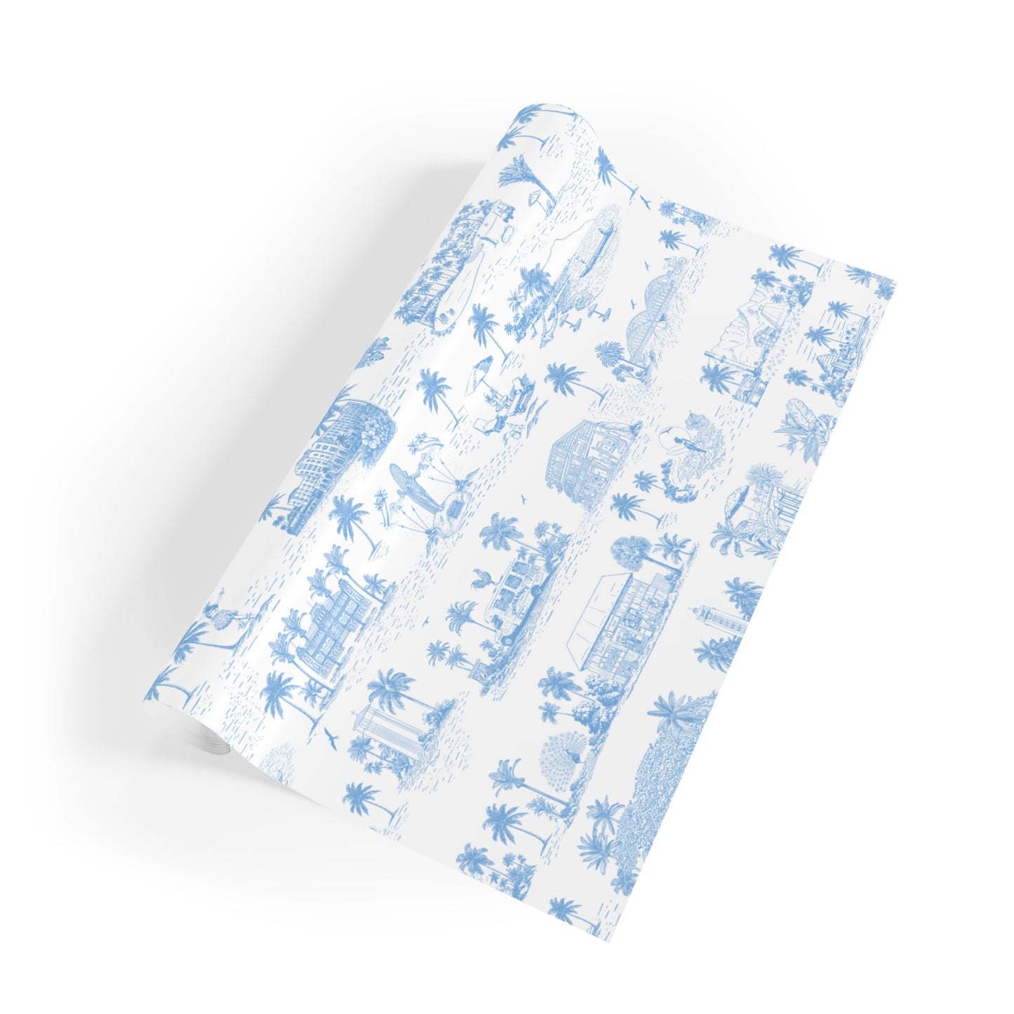 Oahu Wrapping Paper Beach Blue
