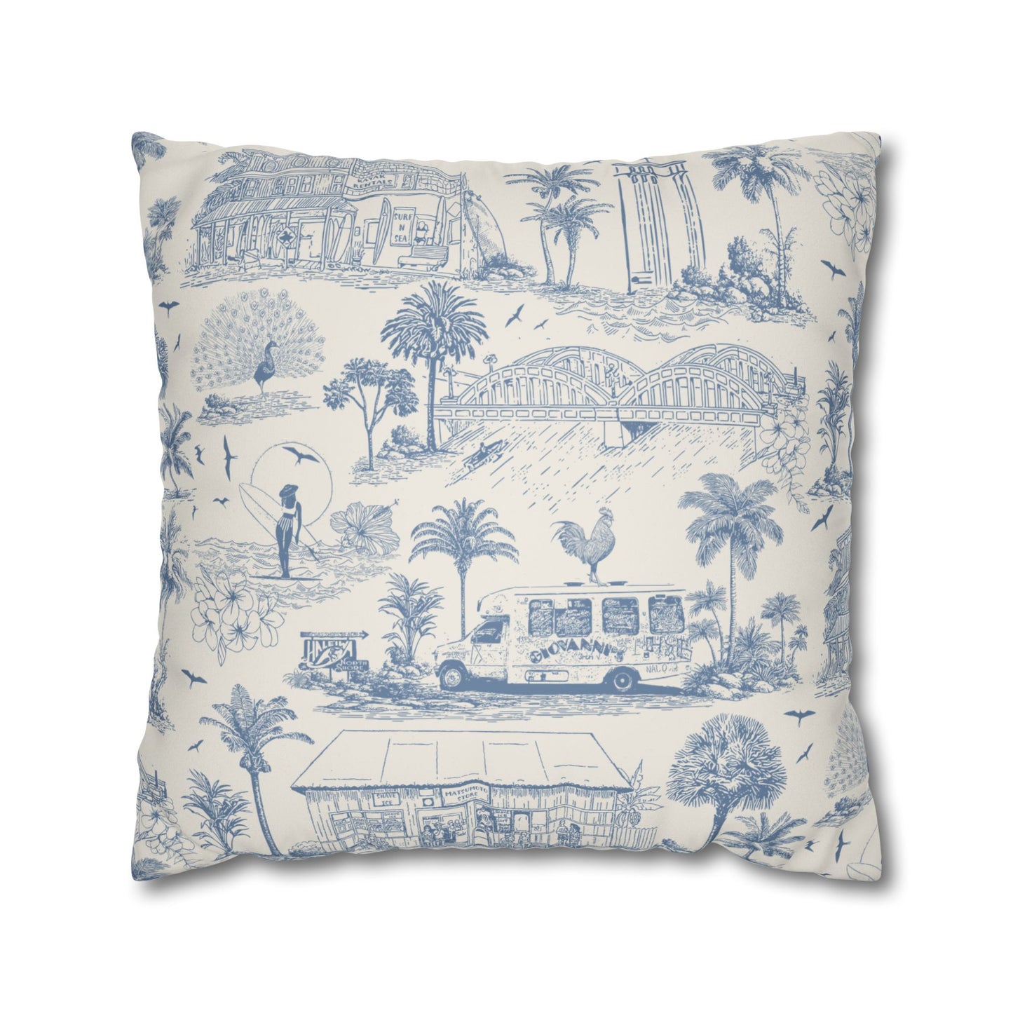 North Shore Faux Suede Pillowcase Cream without filler