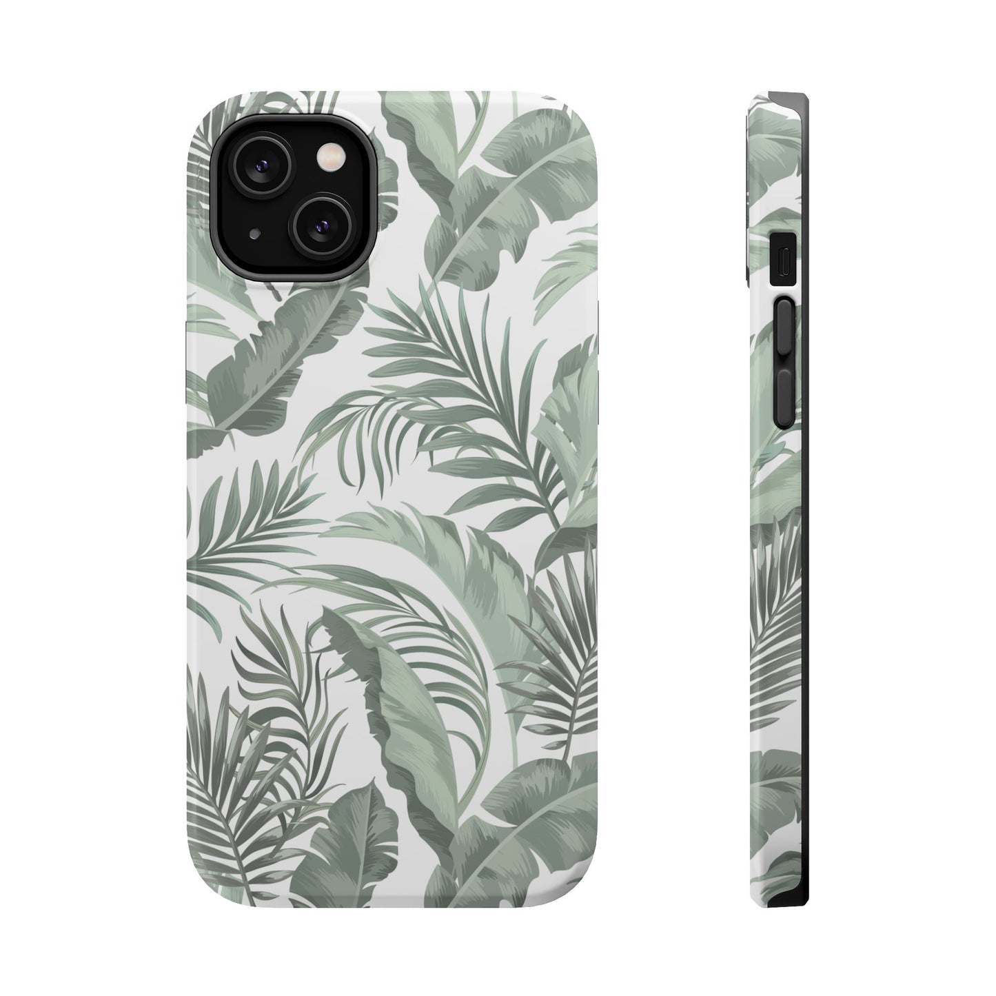 Tropical Leaf White Magnetic Tough Cases