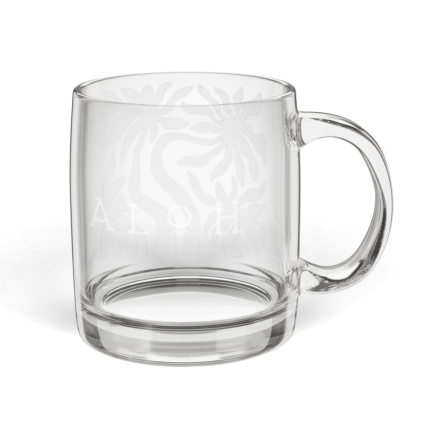 Aloha Glass Engraved Coffee Mug