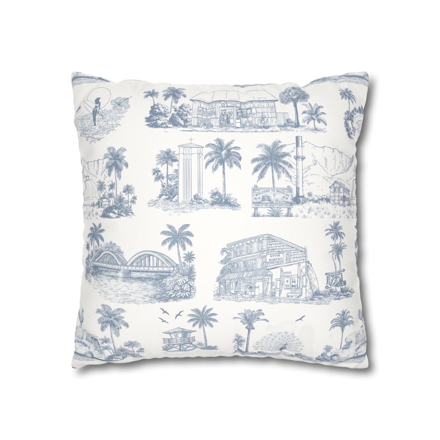 North Shore Faux Suede Pillowcase White without filler