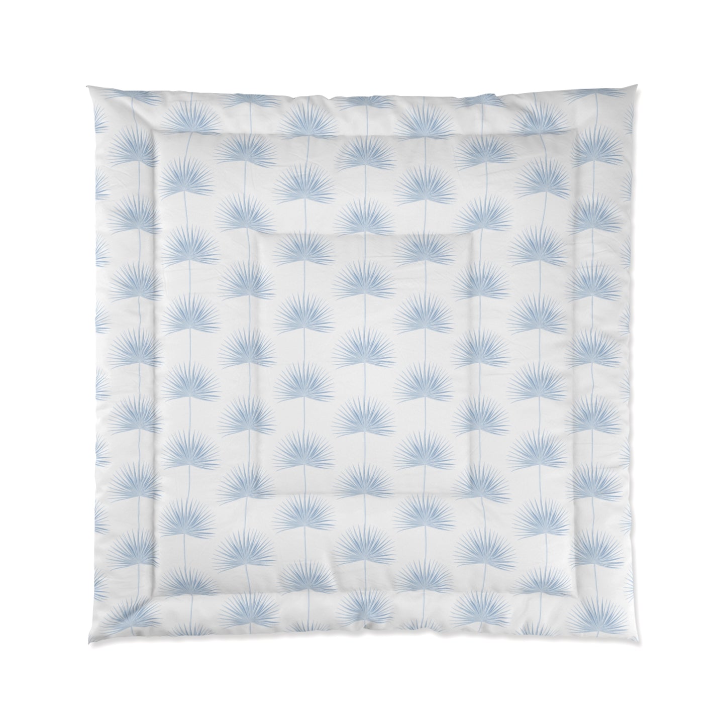 Fan Palm Comforter White/blue