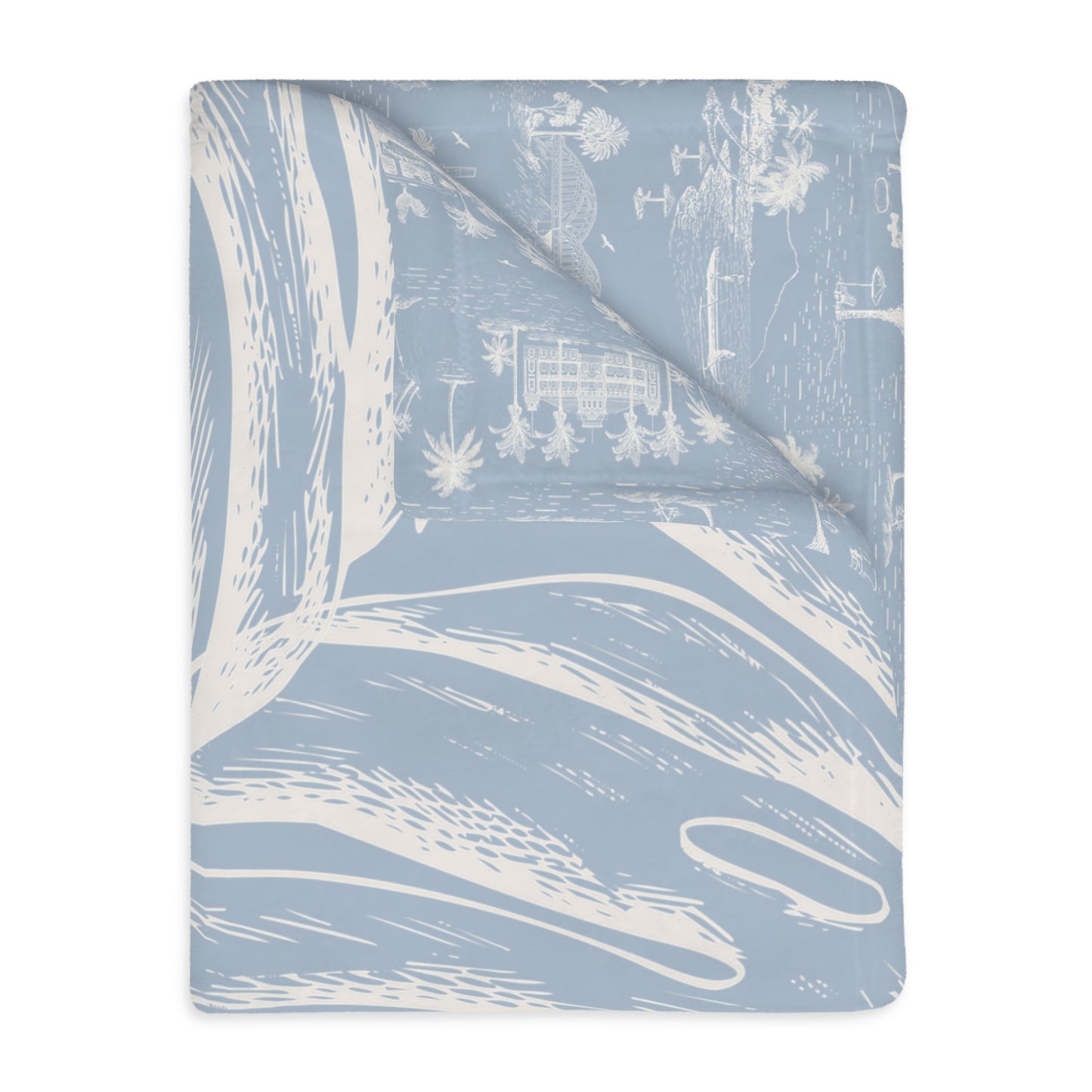 Monstera Oahu Velveteen Microfiber Blanket