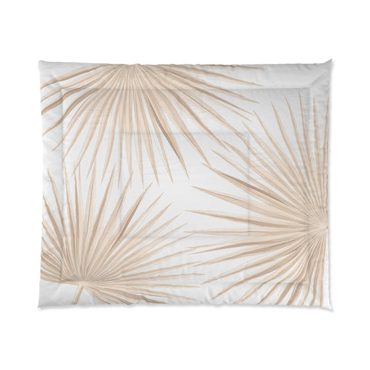 Fan Palm Comforter Tan