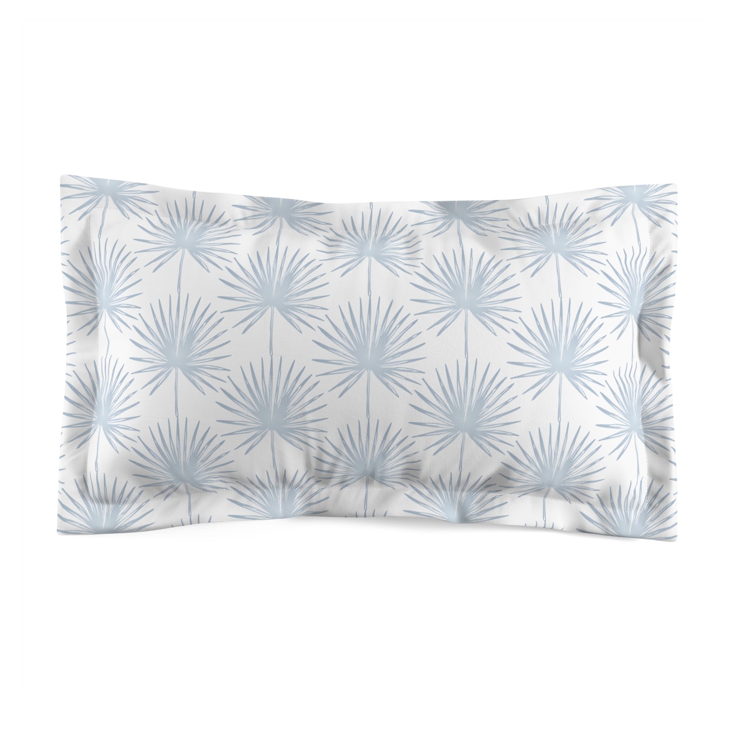 Blue Fan Palm Microfiber Pillow Sham