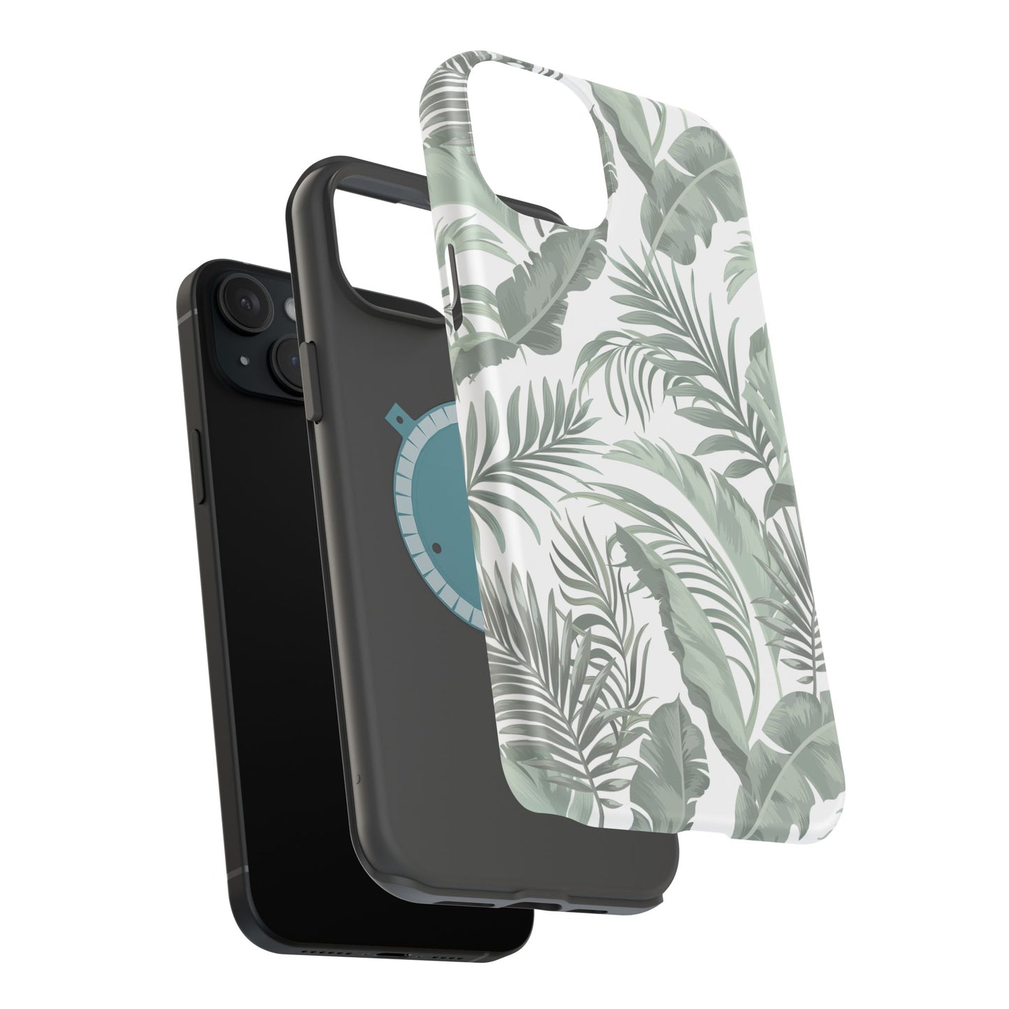 Tropical Leaf White Magnetic Tough Cases
