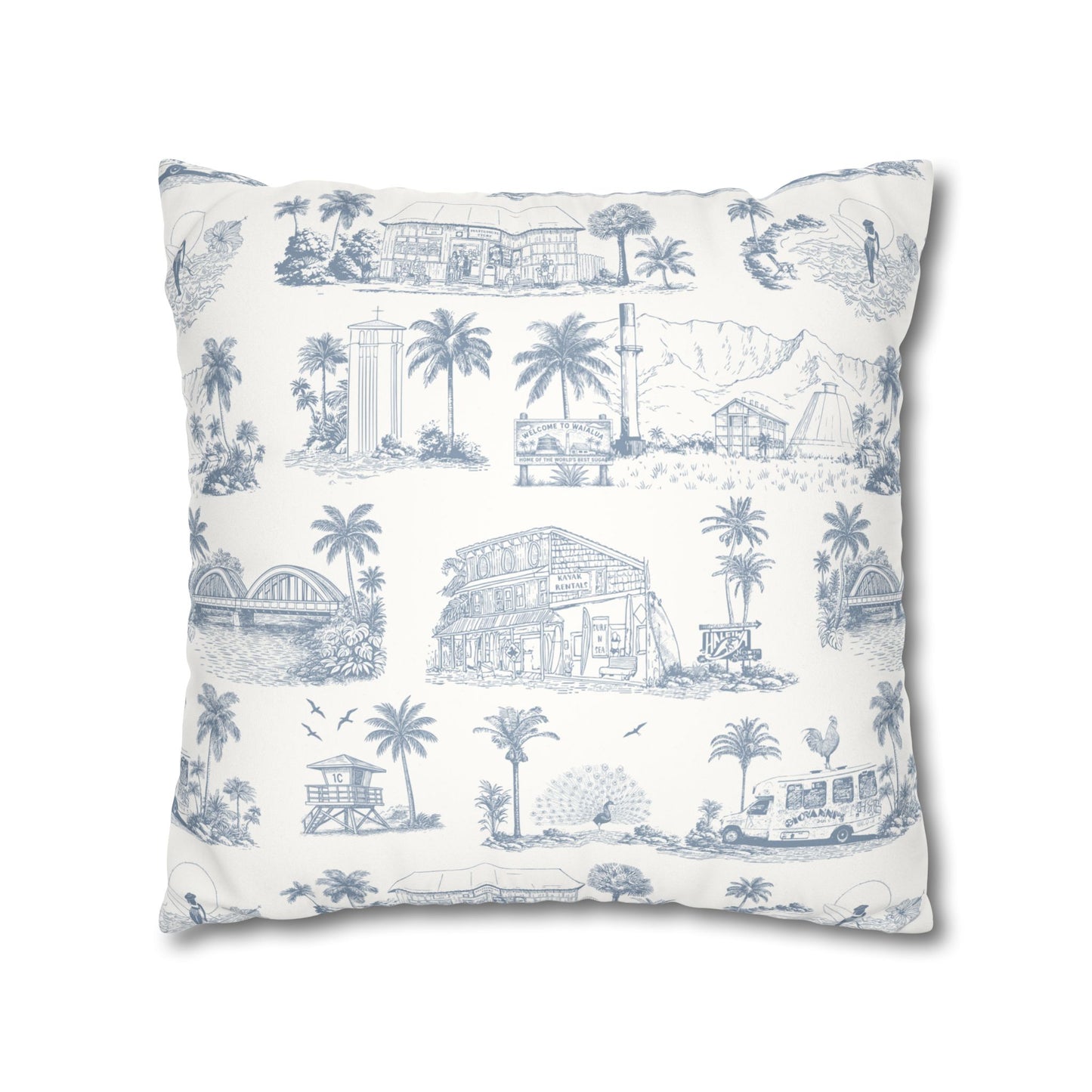 North Shore Faux Suede Pillowcase White without filler