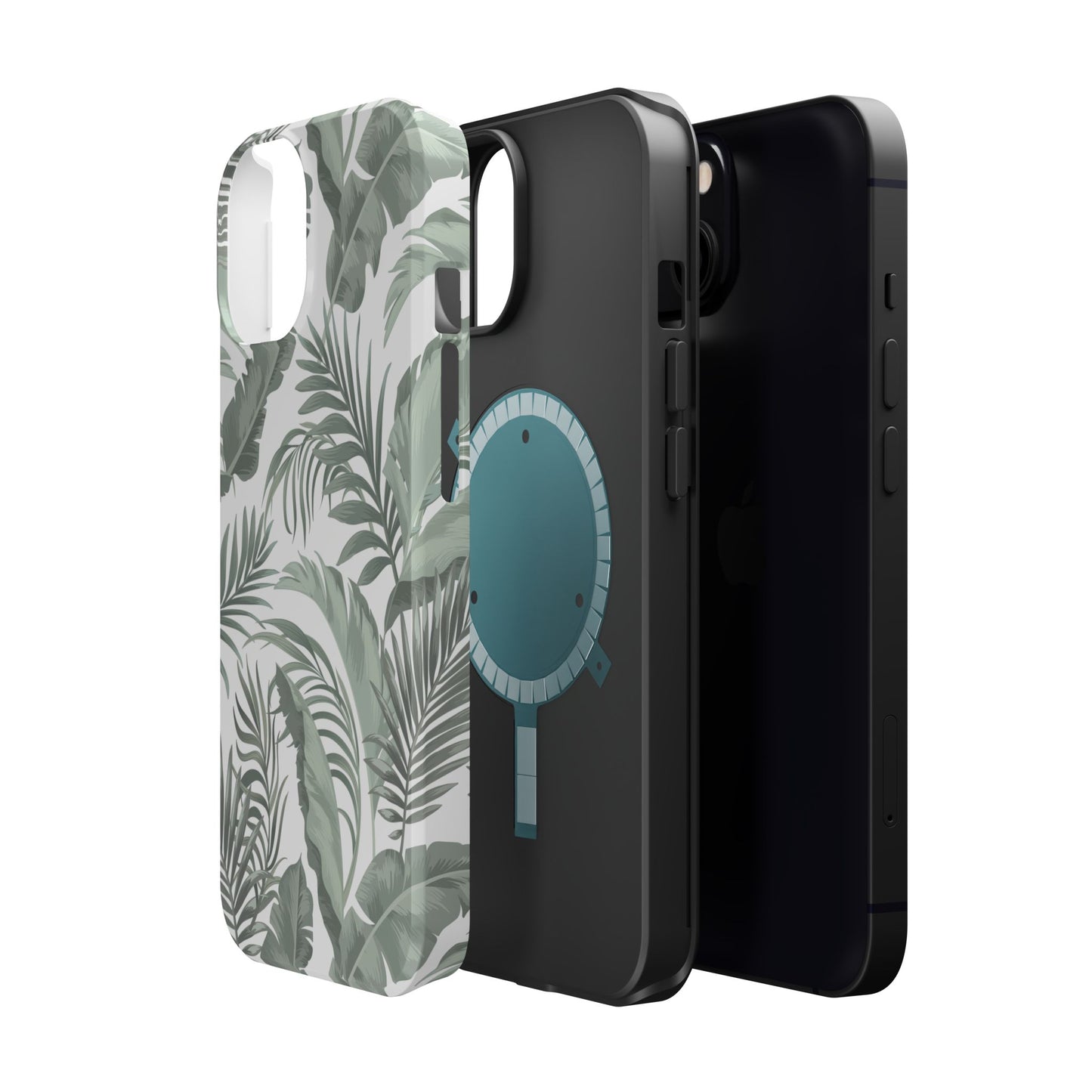 Tropical Leaf White Magnetic Tough Cases