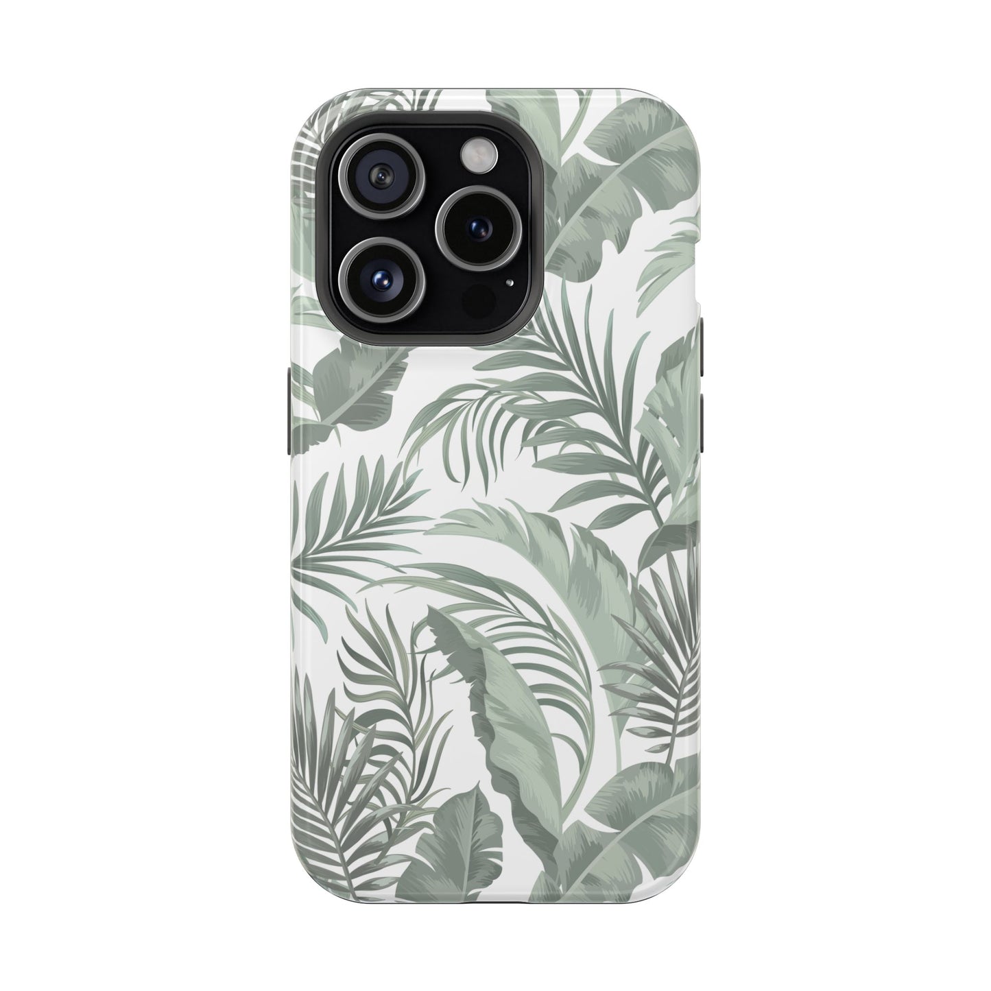 Tropical Leaf White Magnetic Tough Cases