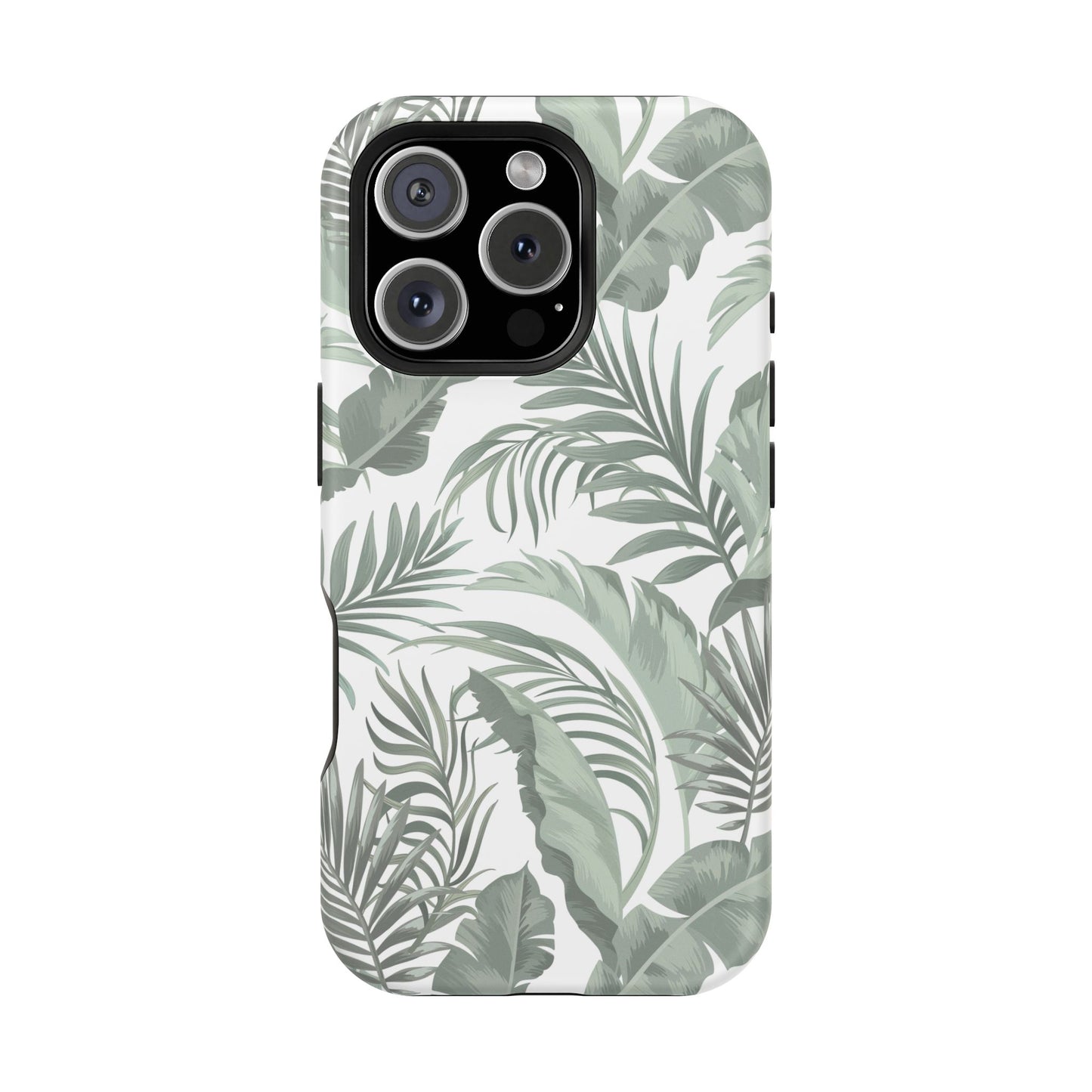 Tropical Leaf White Magnetic Tough Cases