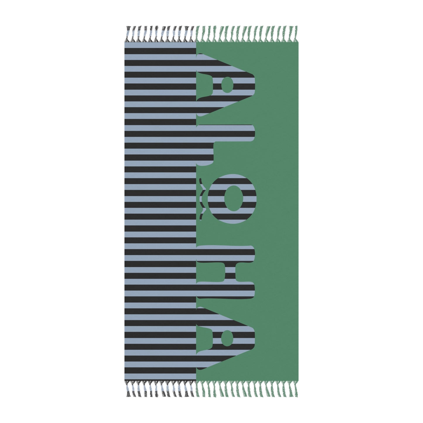 Stripe Aloha Beach Cloth Towel Green