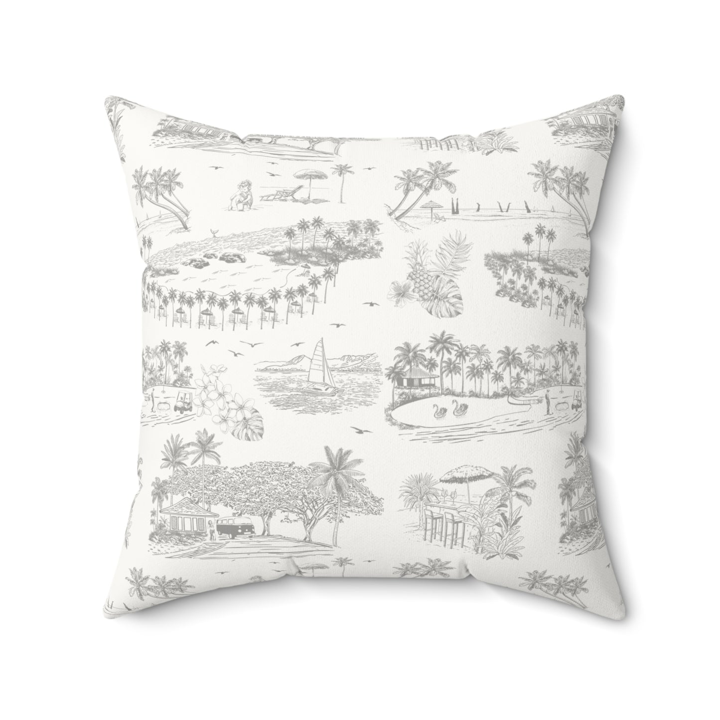 Ko Olina Faux Suede Pillow with filler