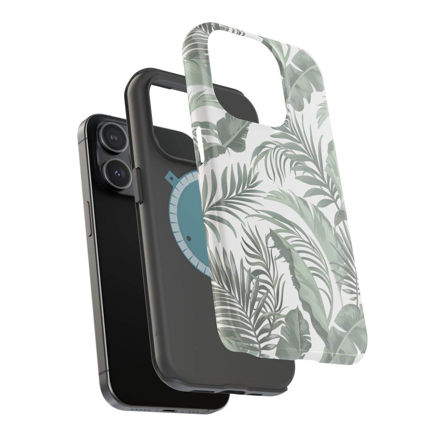 Tropical Leaf White Magnetic Tough Cases