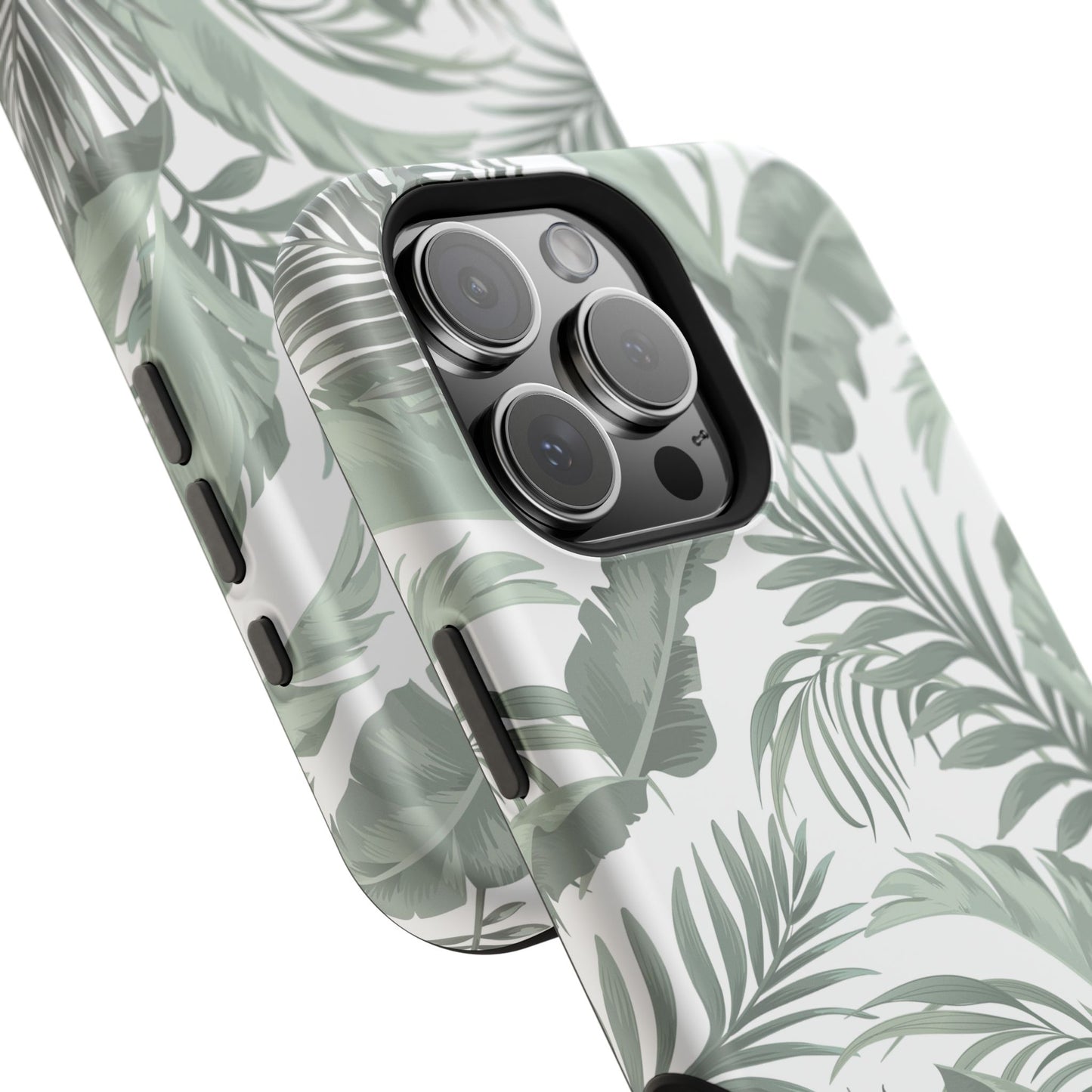 Tropical Leaf White Magnetic Tough Cases