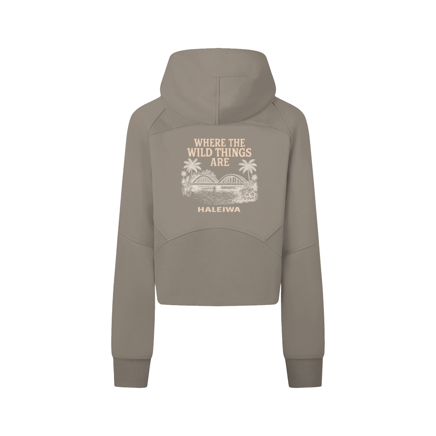Haleiwa Wild Things Cropped Zip-Through Hoodie
