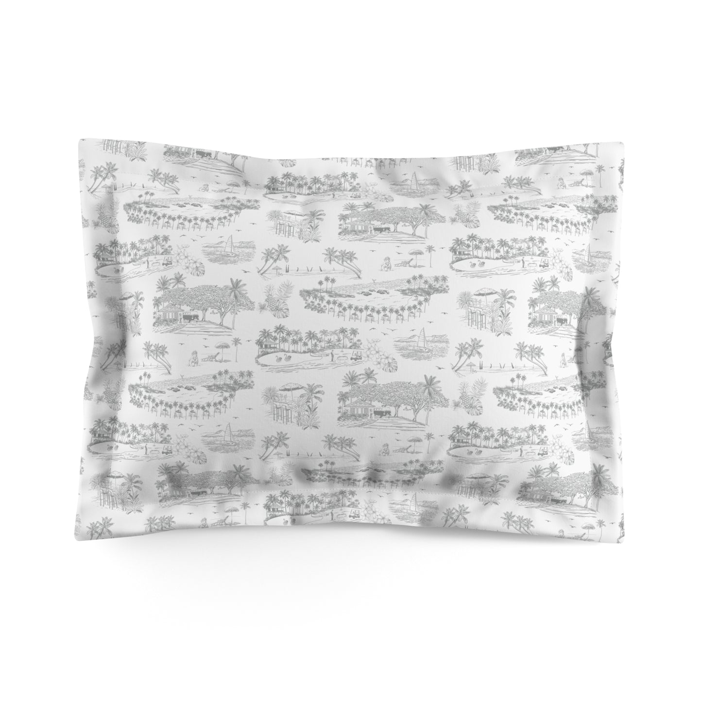 Ko Olina Pillow Sham white, gray
