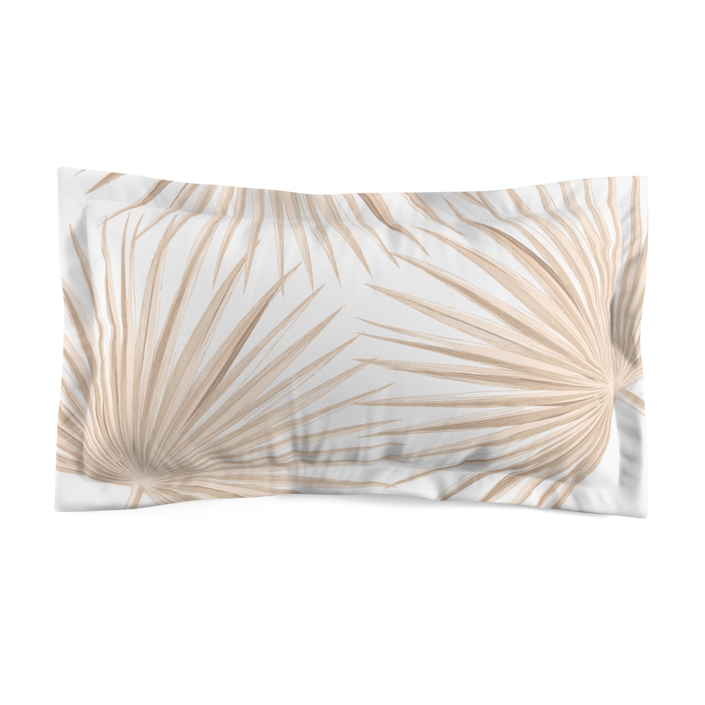 Tan Fan Palm Microfiber Pillow Sham