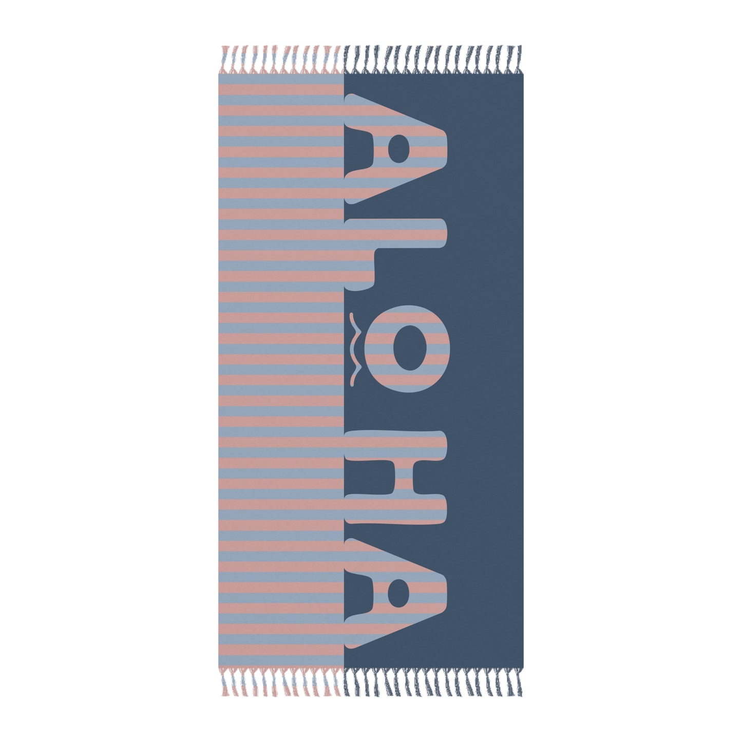 Stripe Aloha Beach Cloth Towel Pink