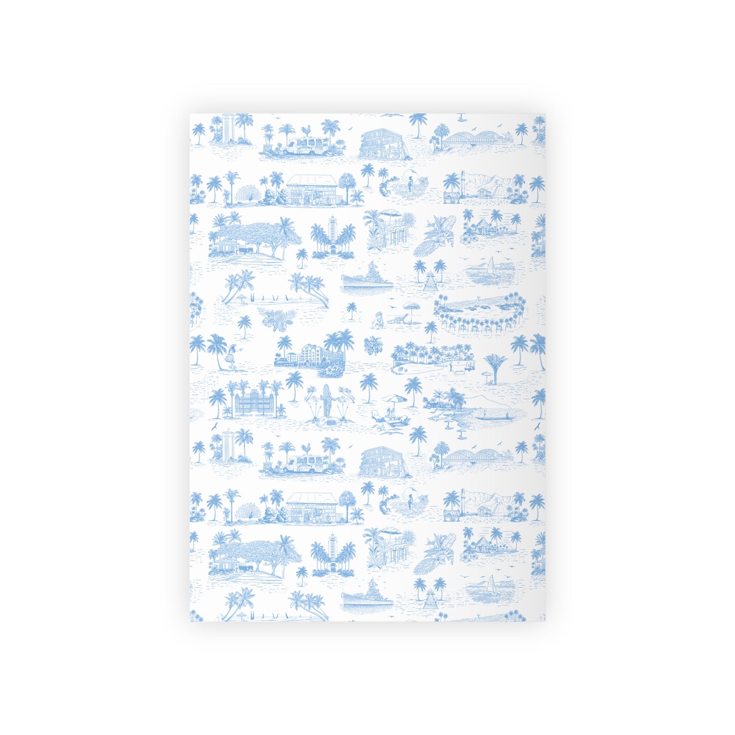 Oahu Wrapping Paper Beach Blue