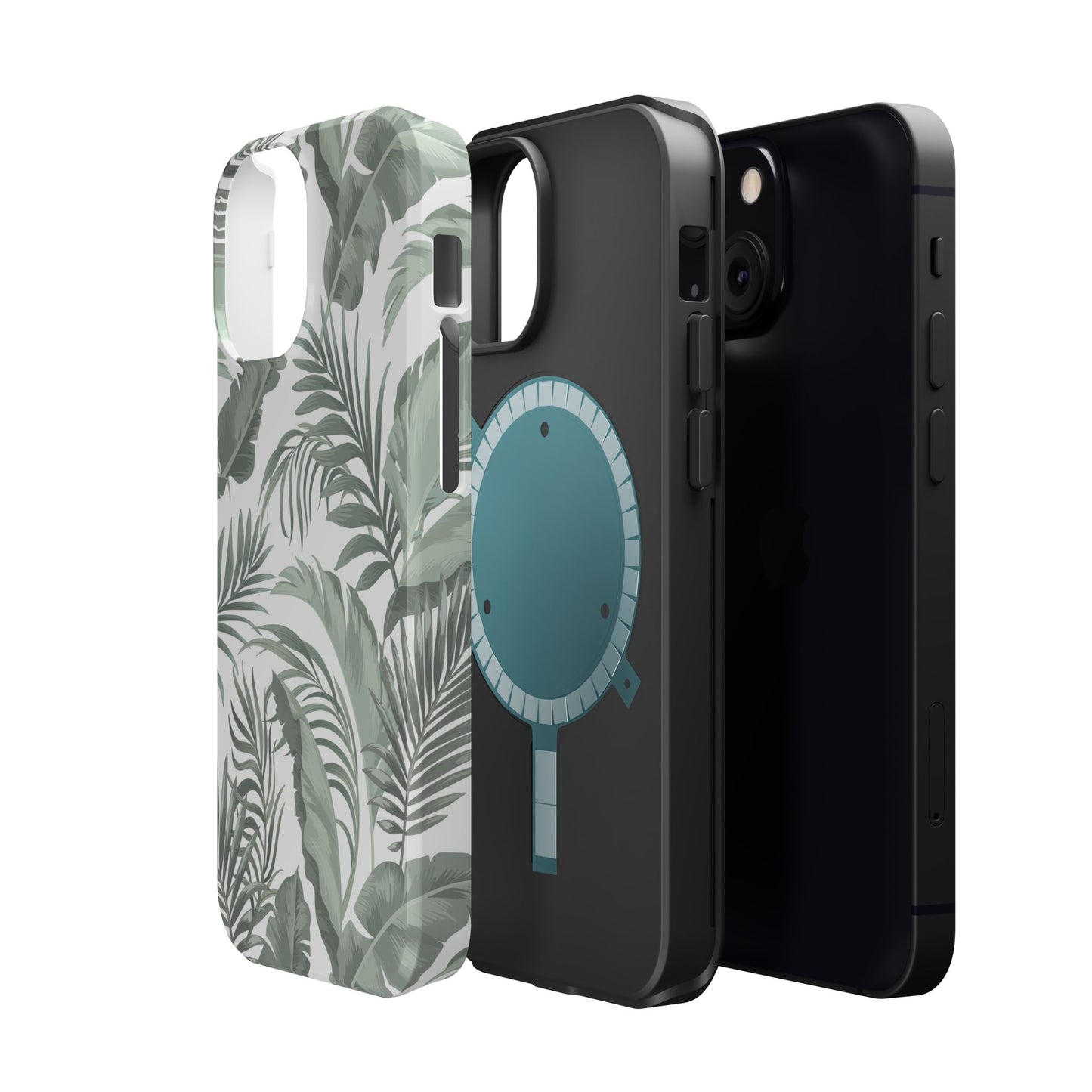 Tropical Leaf White Magnetic Tough Cases
