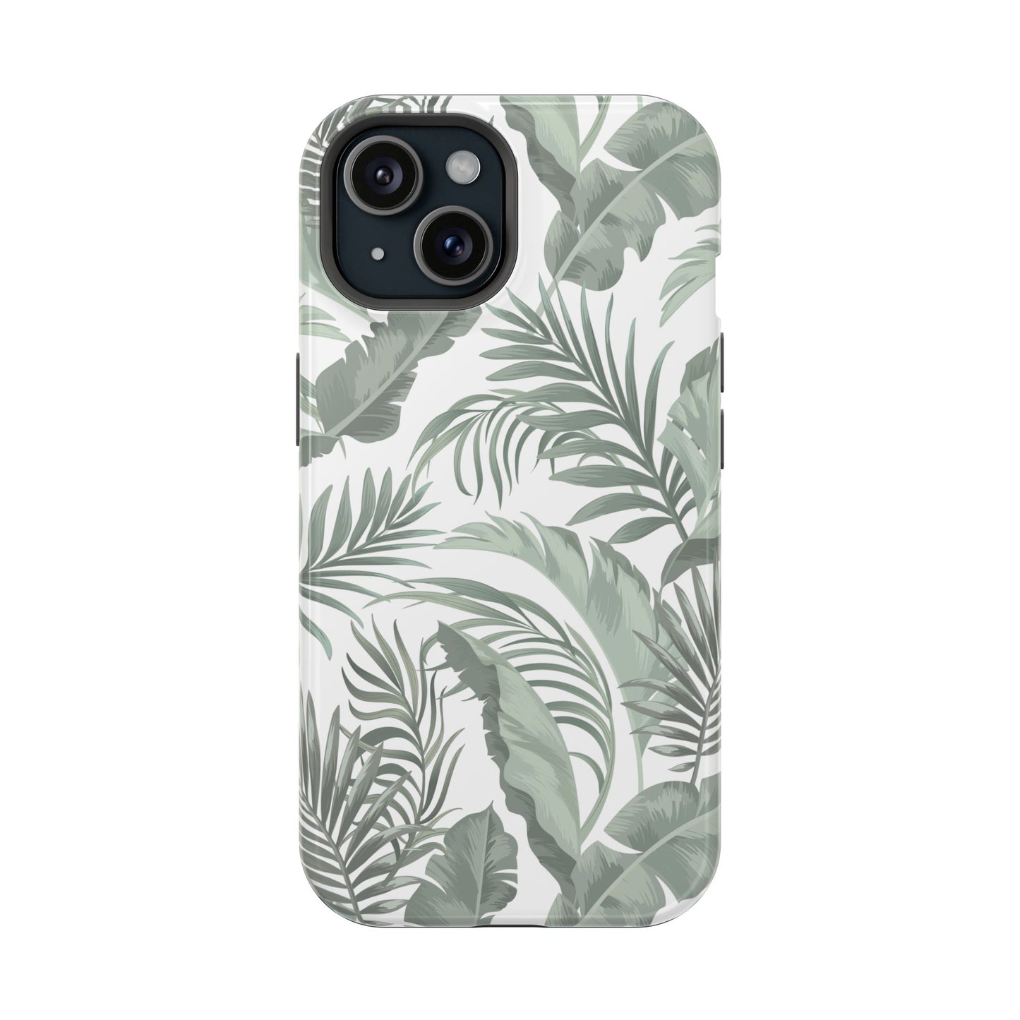 Tropical Leaf White Magnetic Tough Cases