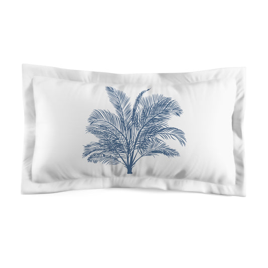 Wide Palm Sham White/Blue