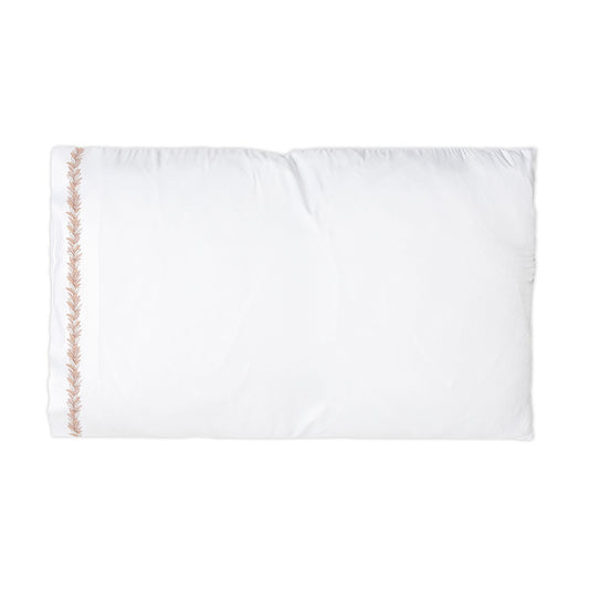 Maile Lei Edge Microfiber Pillowcase — Soft White Decorative Trim